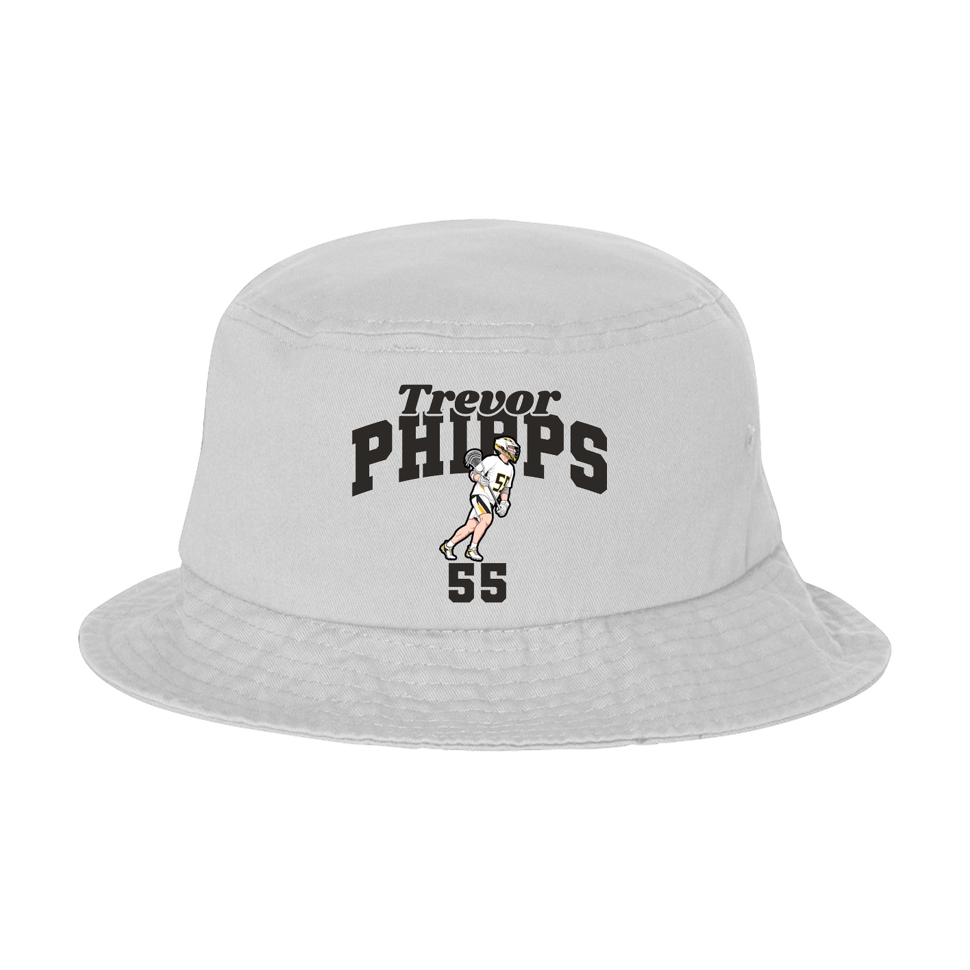 Bucket Cap — Signature Arch in White