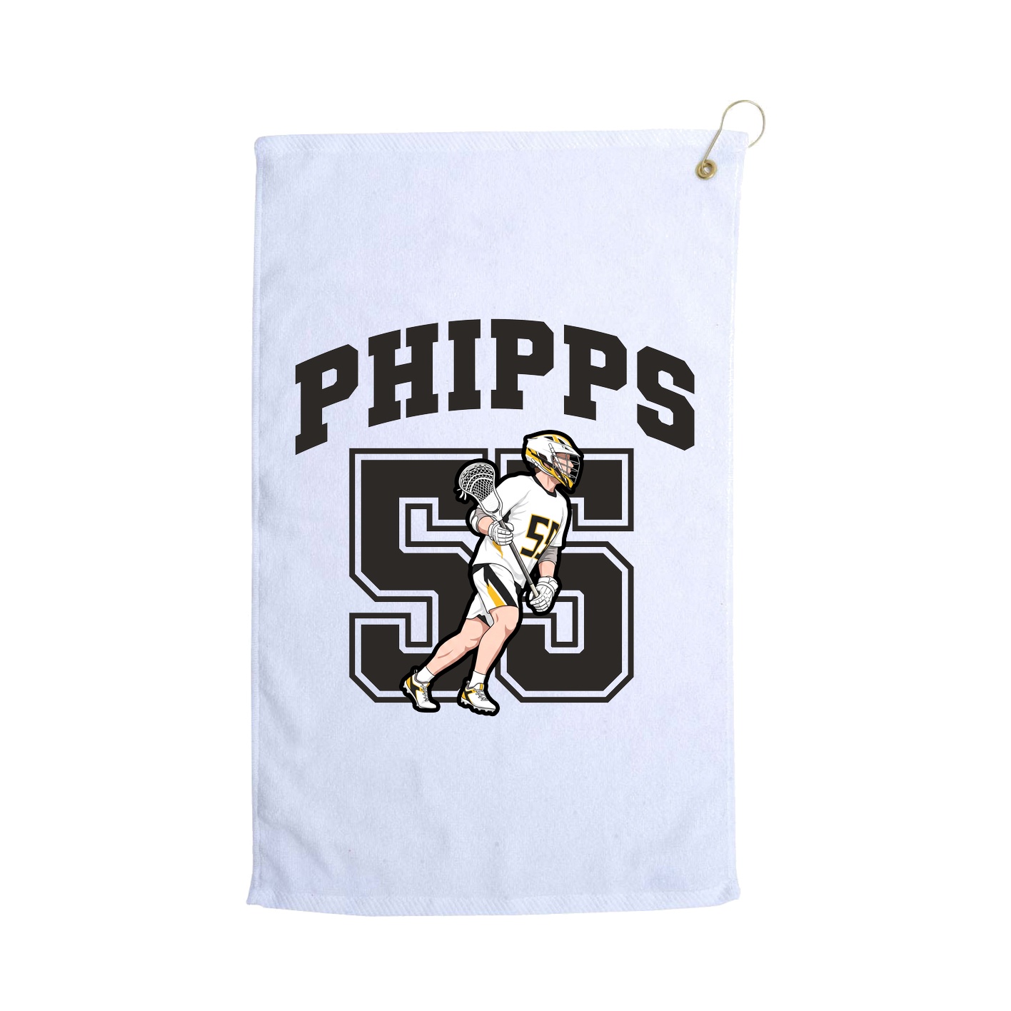 Golf Towel — Number in White
