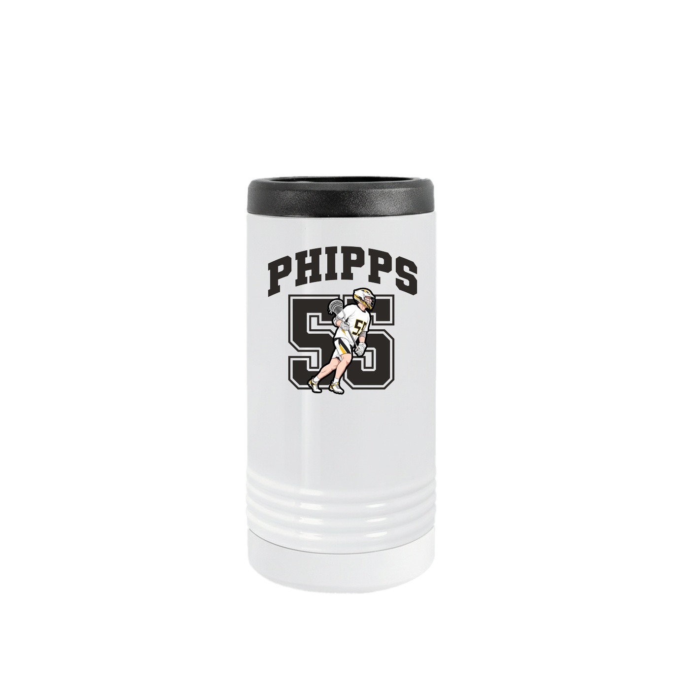 Slim Beverage Holder — Number in White
