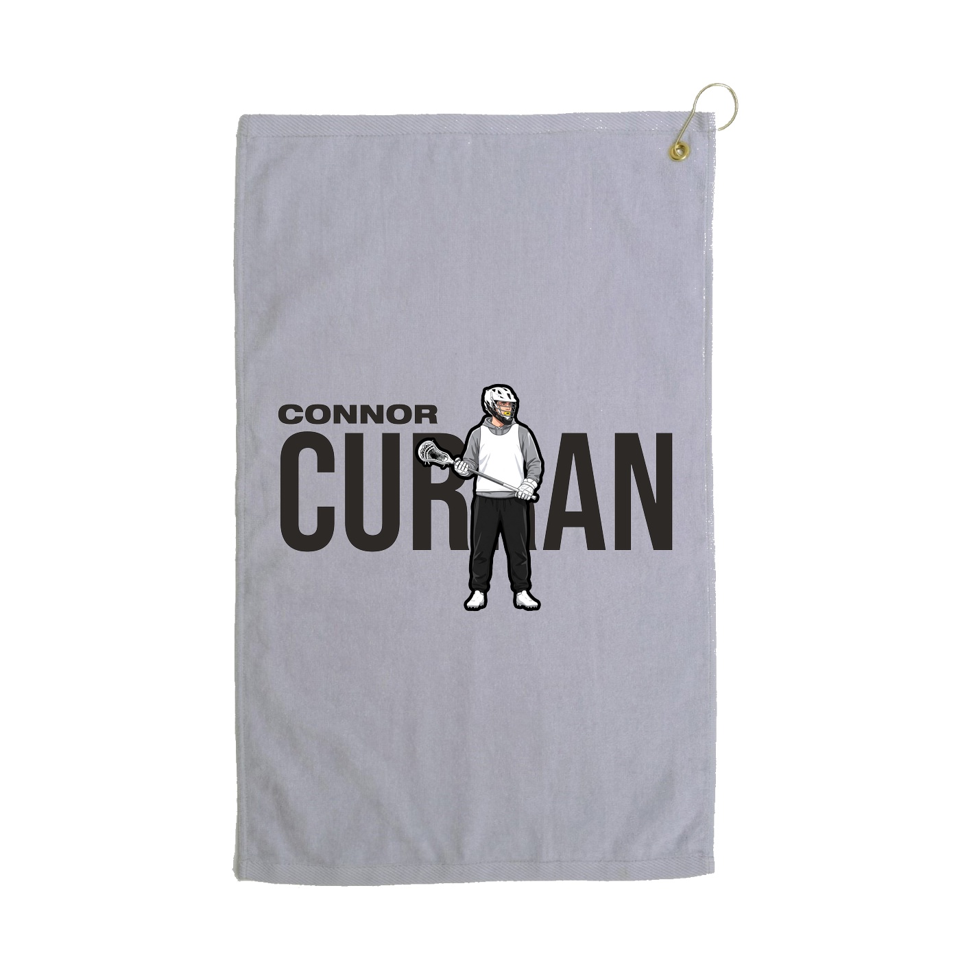 Golf Towel — Player Name in Grey