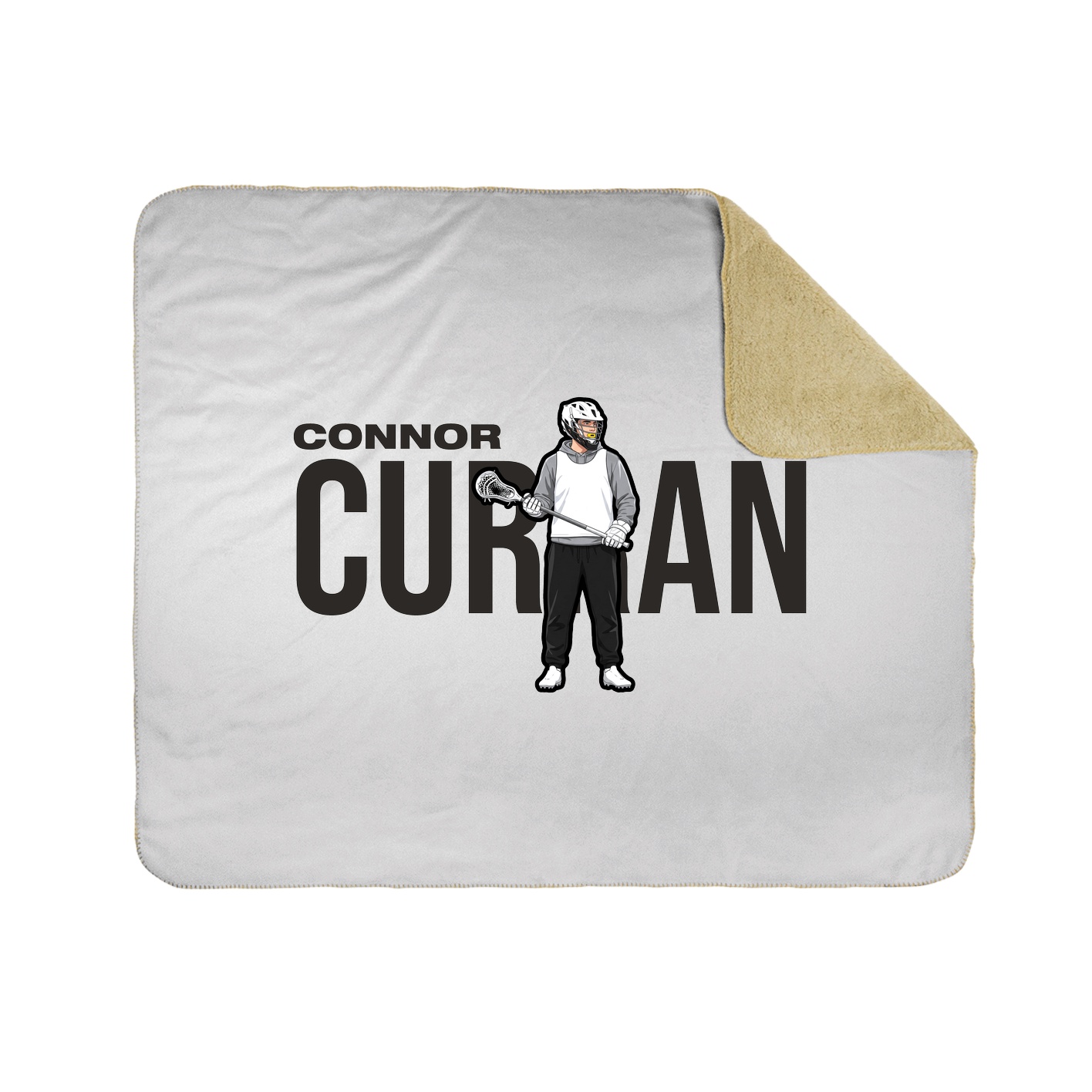 Throw Blanket — Player Name in White