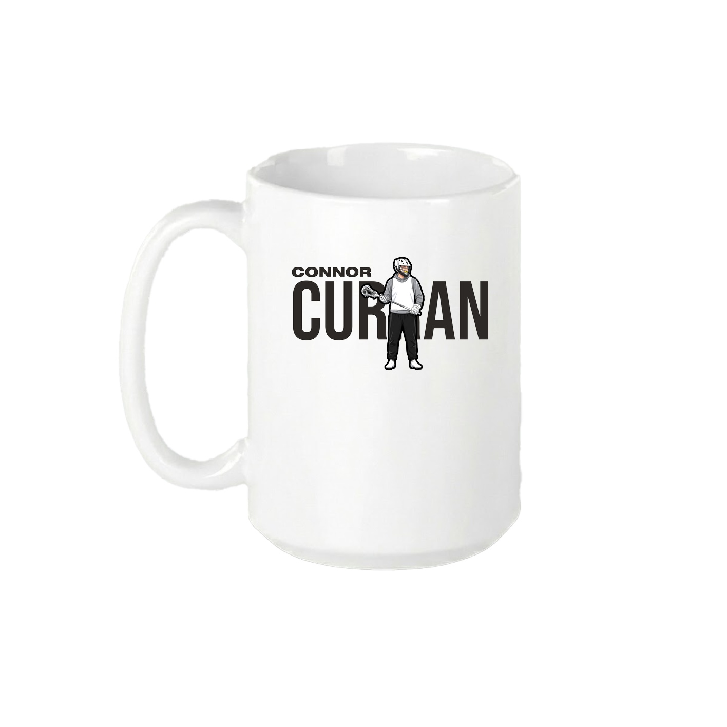 15oz Coffee Mug — Player Name in White