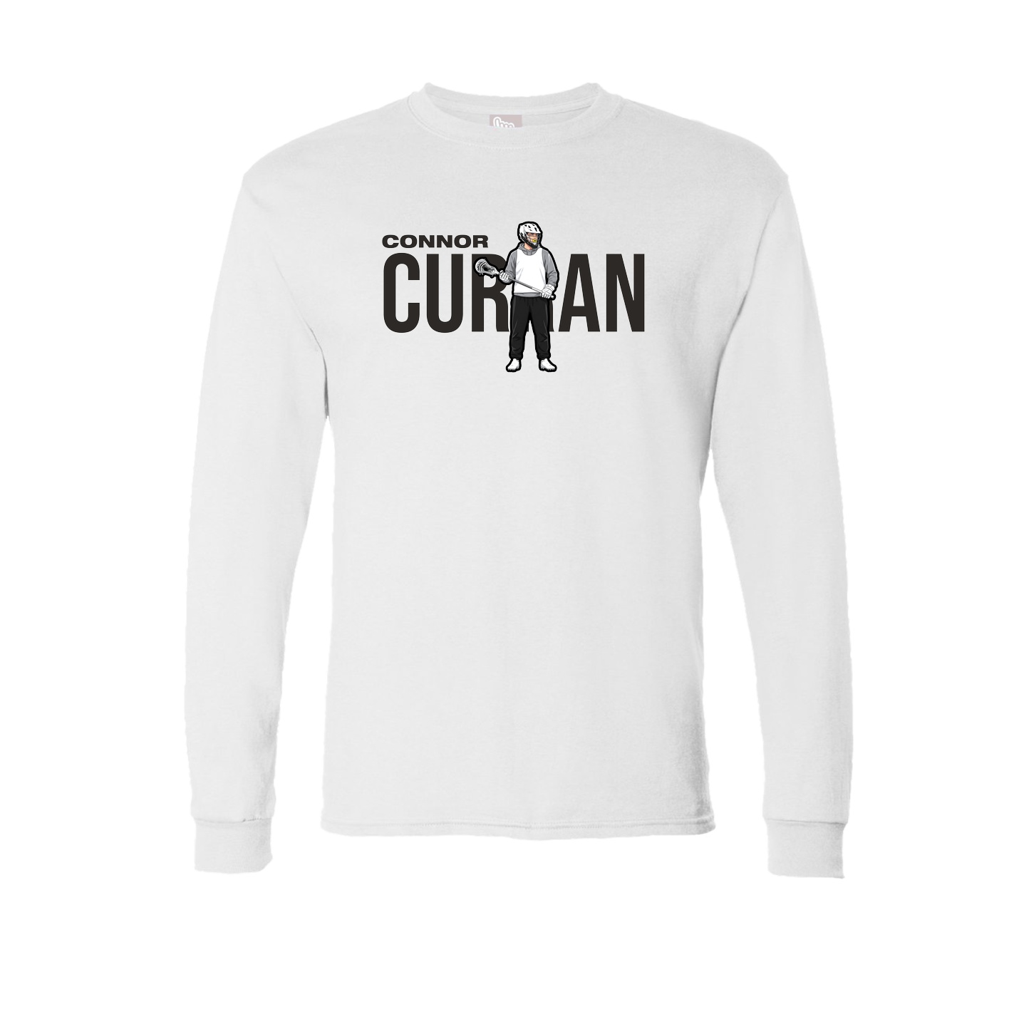 Long Sleeve Tee — Player Name in White