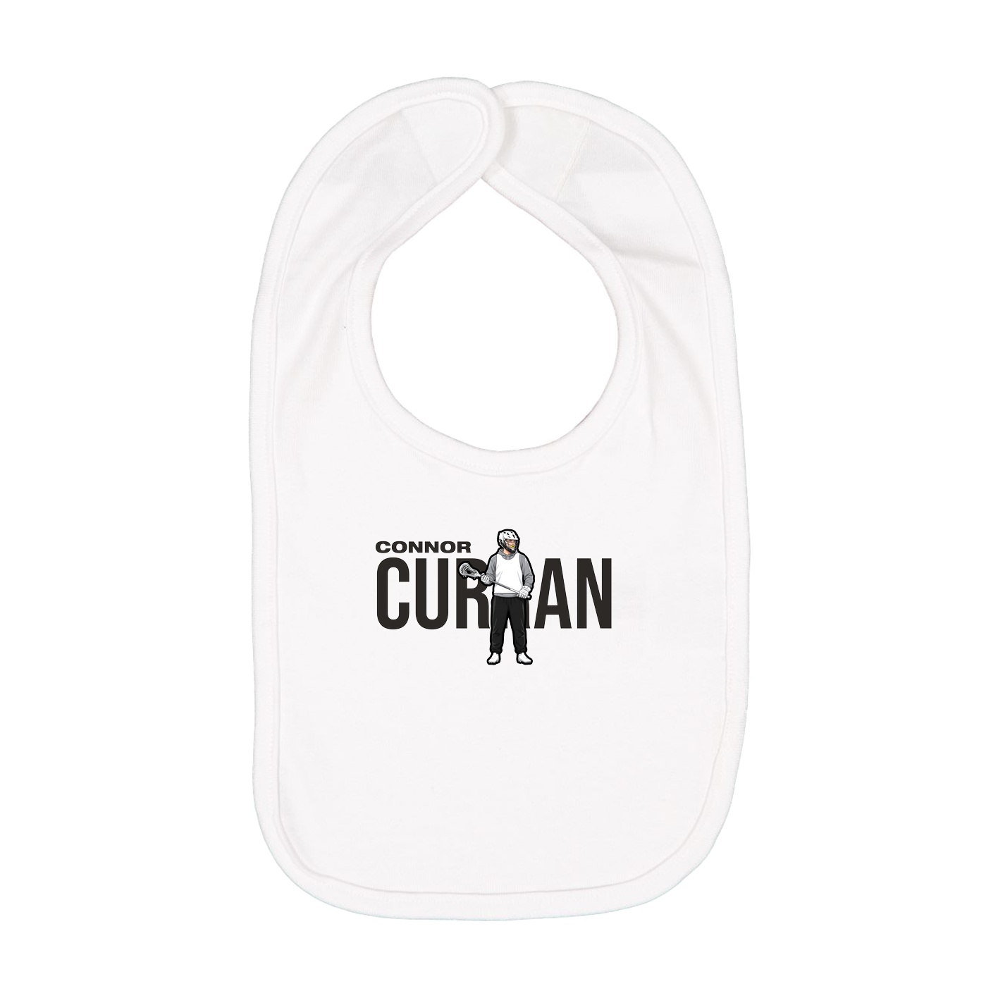 Infant Bib — Player Name in White