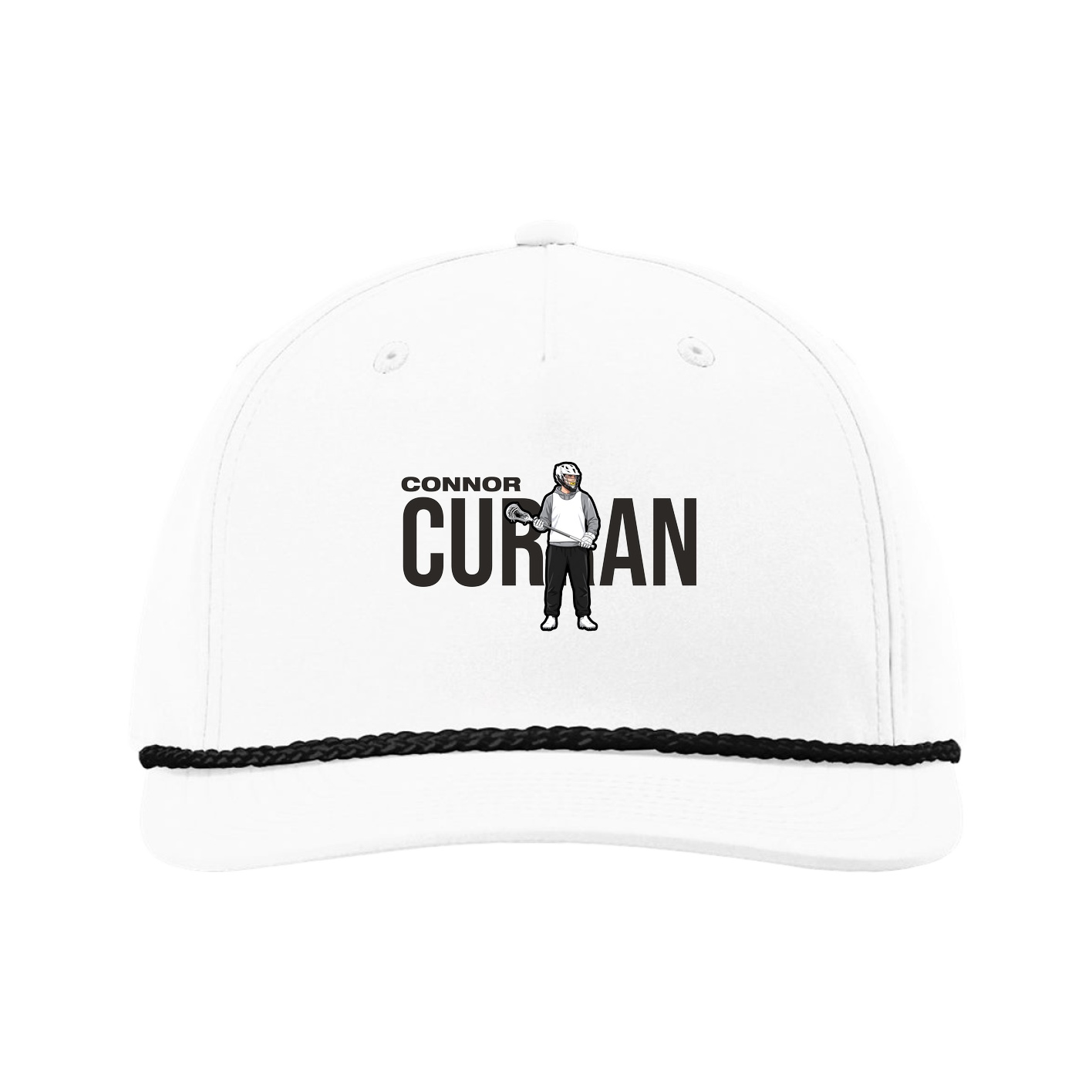 Five-Panel Classic Rope Cap — Player Name in White