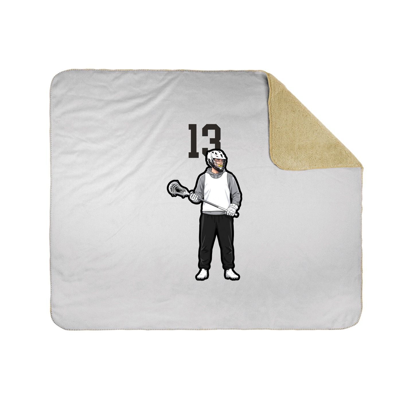 Throw Blanket — Number Top in White