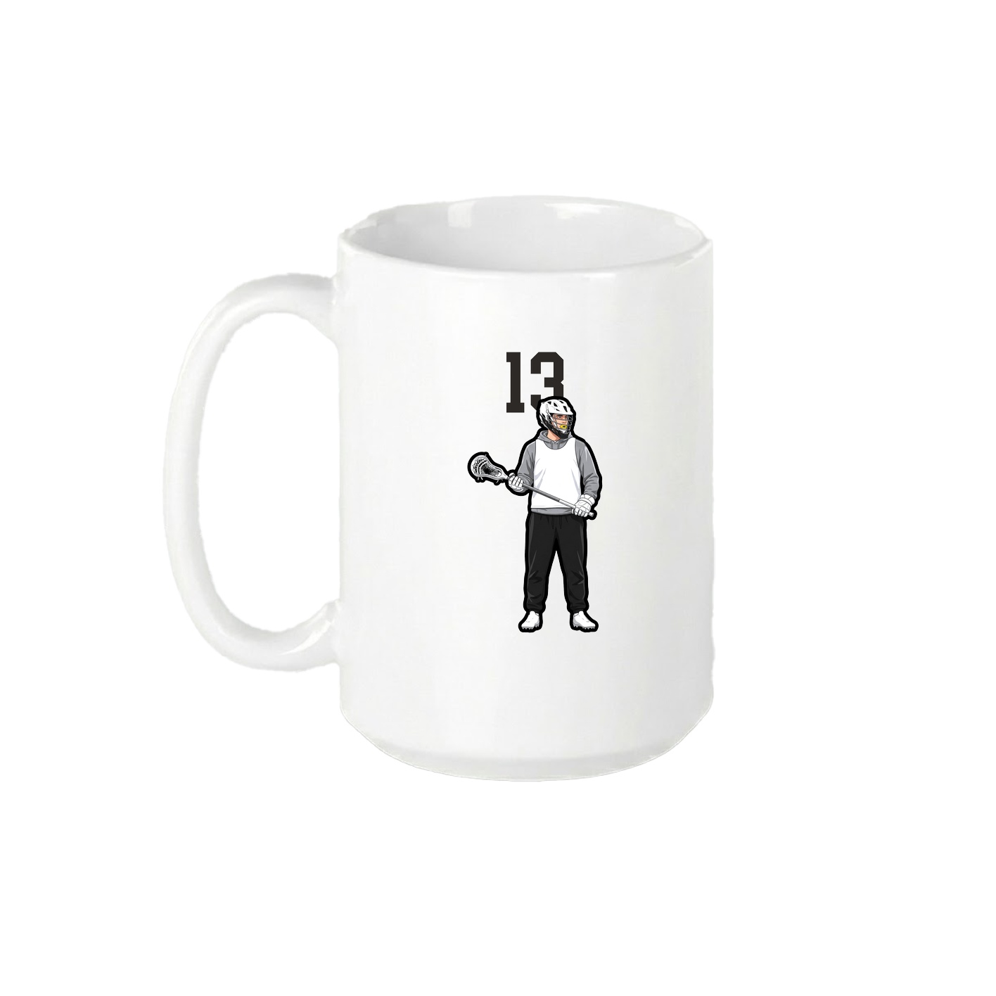 15oz Coffee Mug — Number Top in White