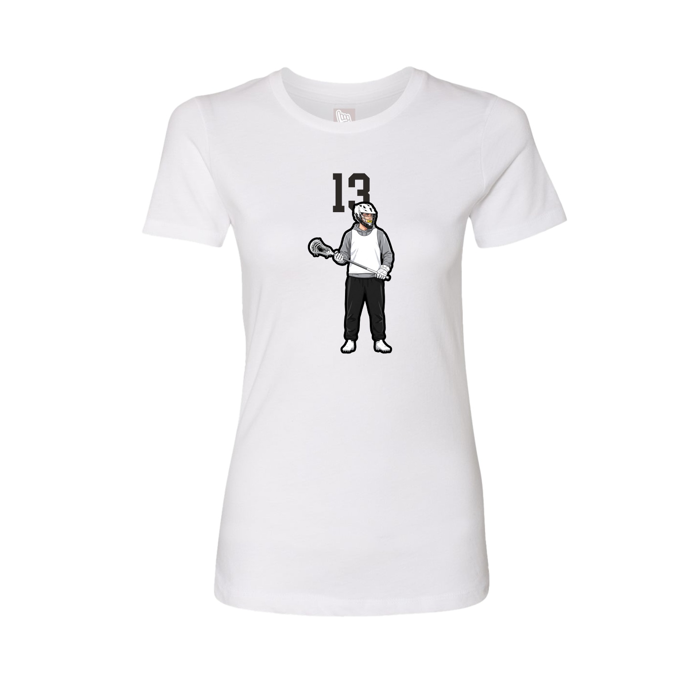 Fitted Women's Tee — Number Top in White