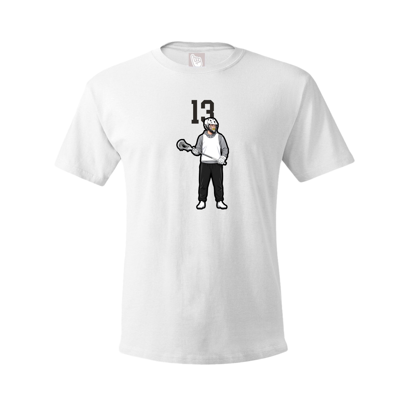 Youth Tee — Number Top in White