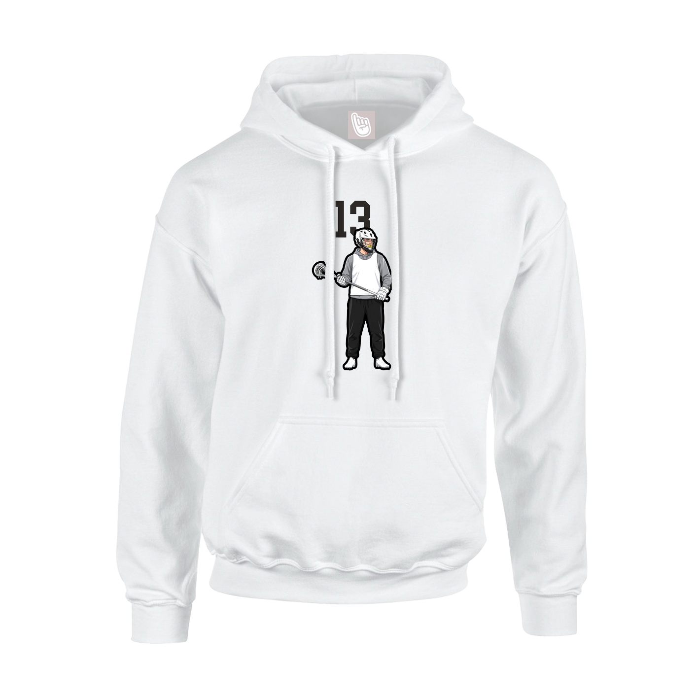 Hoodie — Number Top in White