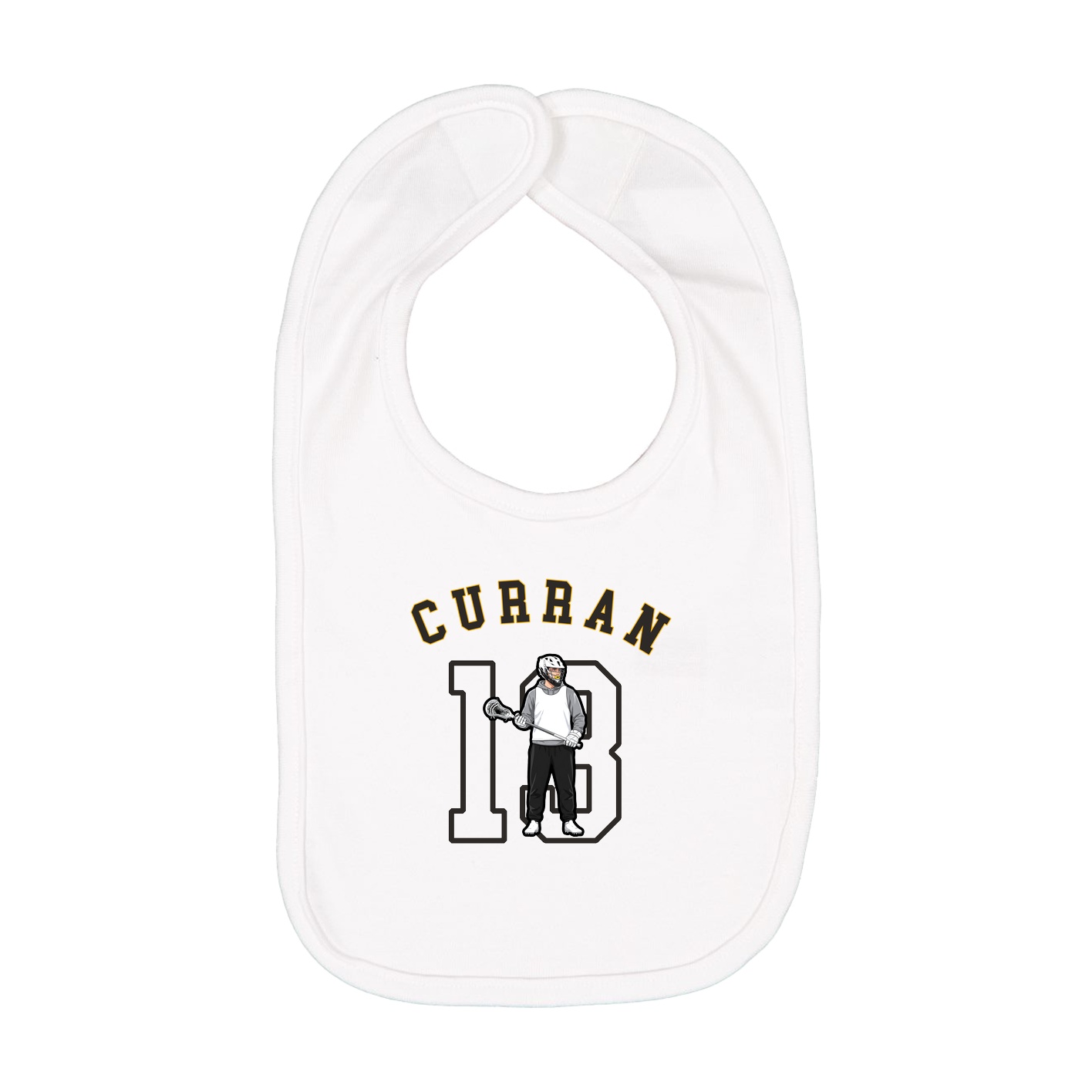 Infant Bib — Shirsey Arch in White