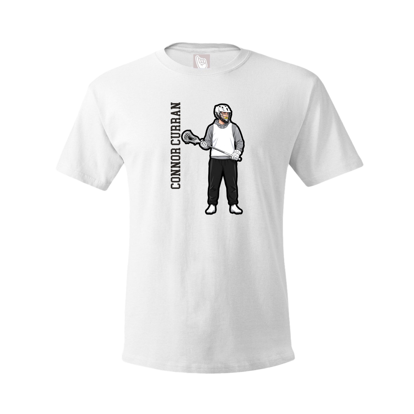 Tee — Name Vertical in White