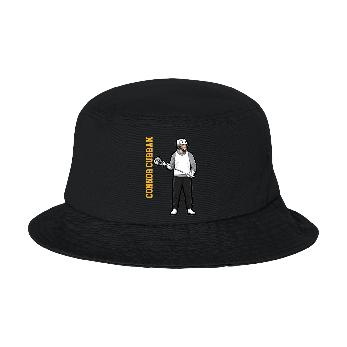 Bucket Cap — Name Vertical in Black