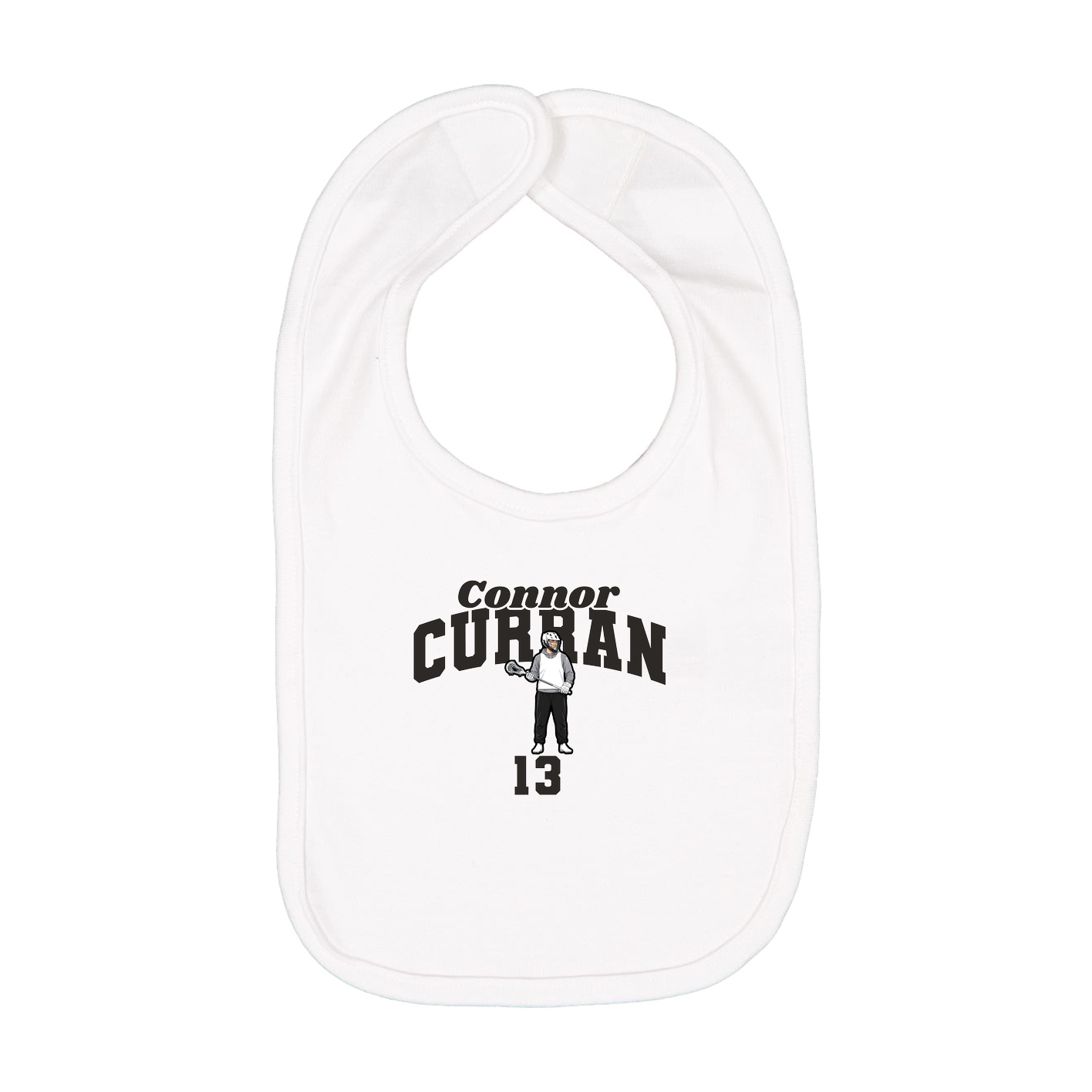 Infant Bib — Signature Arch in White