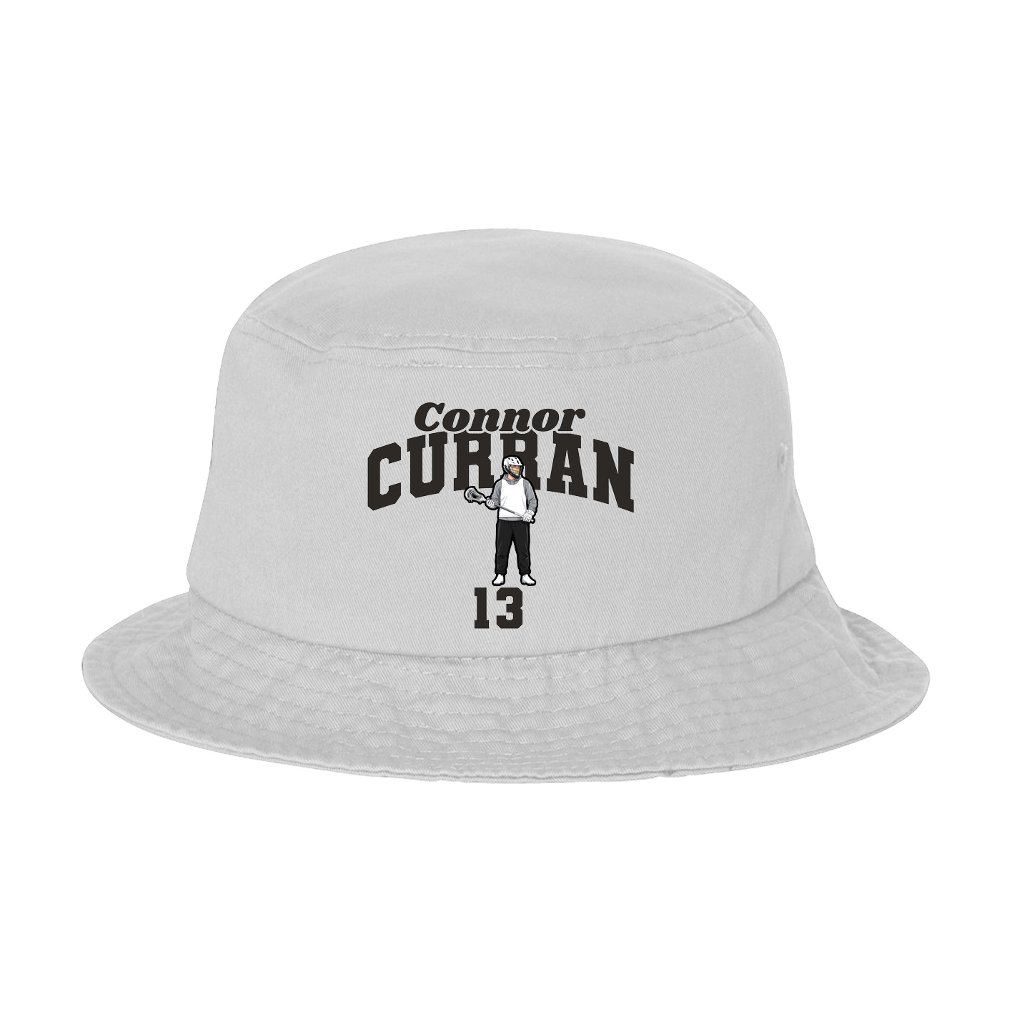 Bucket Cap — Signature Arch in White