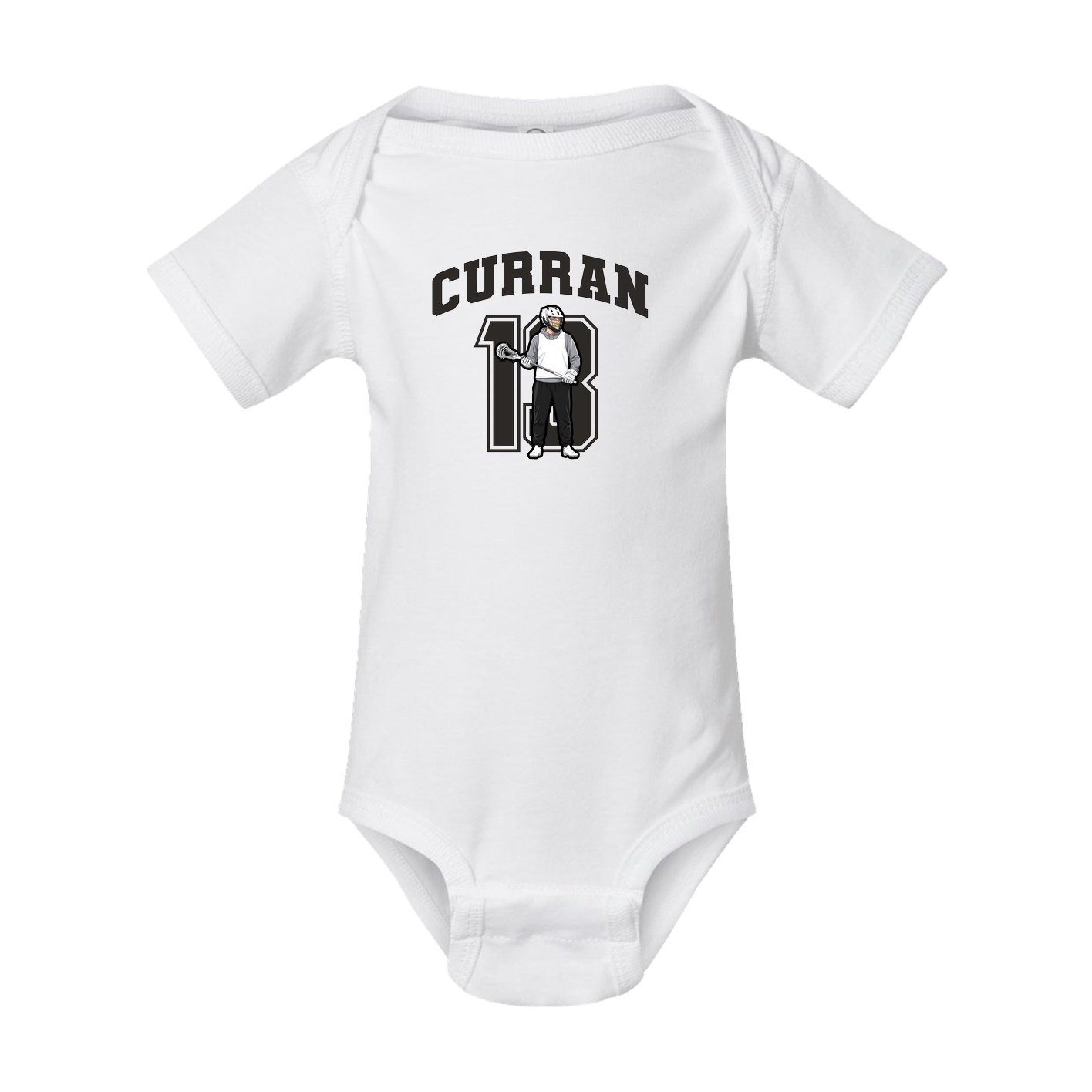 Baby Onesie — Number in White