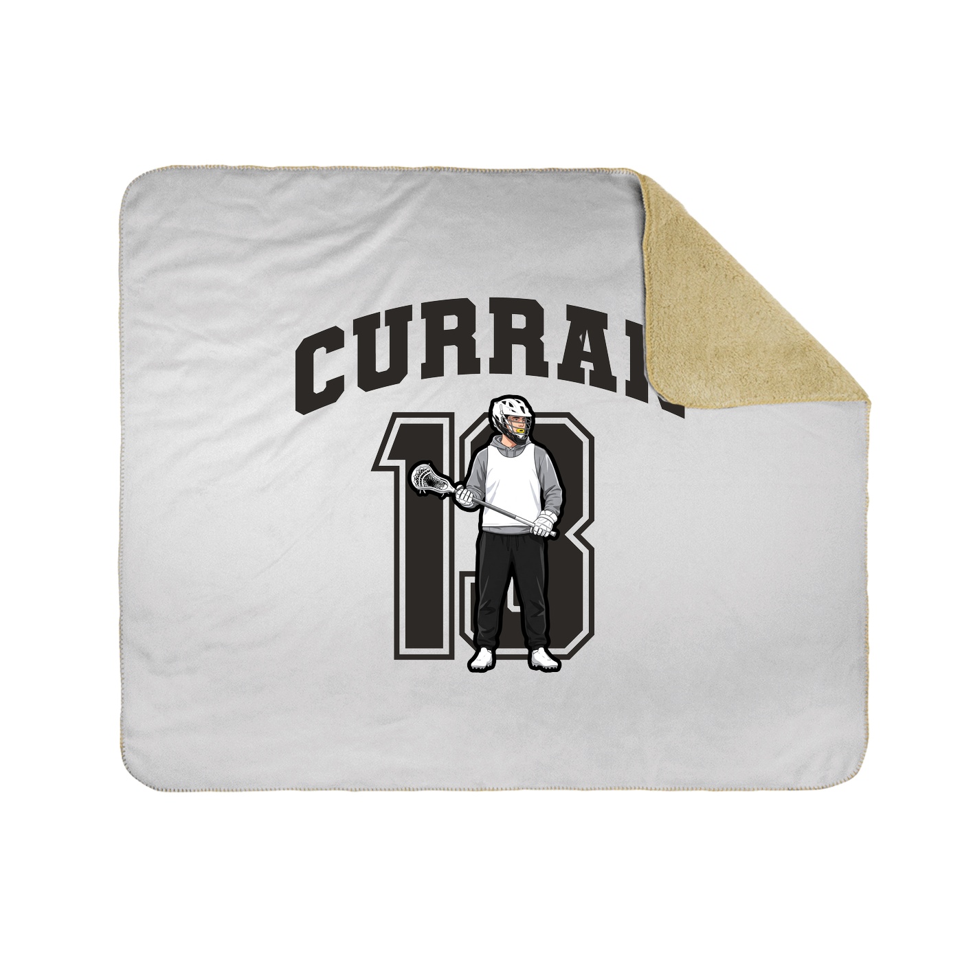 Throw Blanket — Number in White
