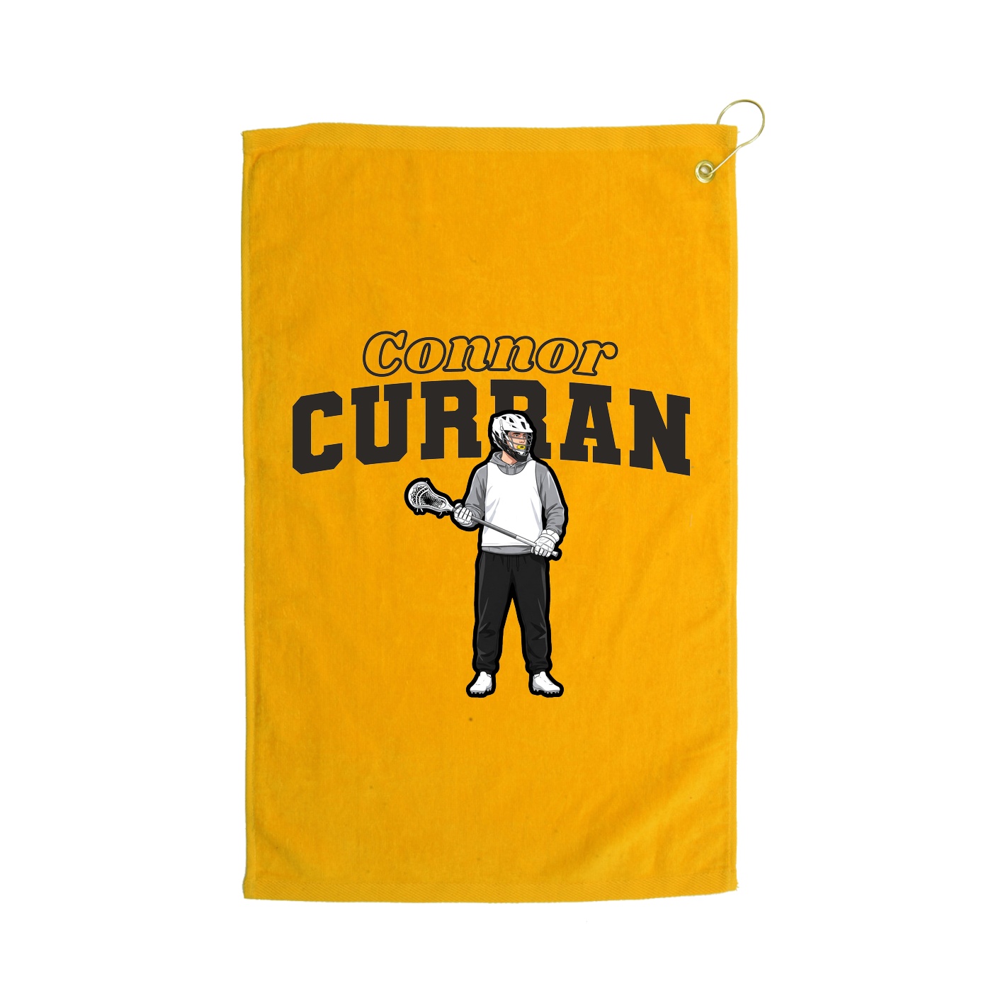 Golf Towel — Name Arch in Gold