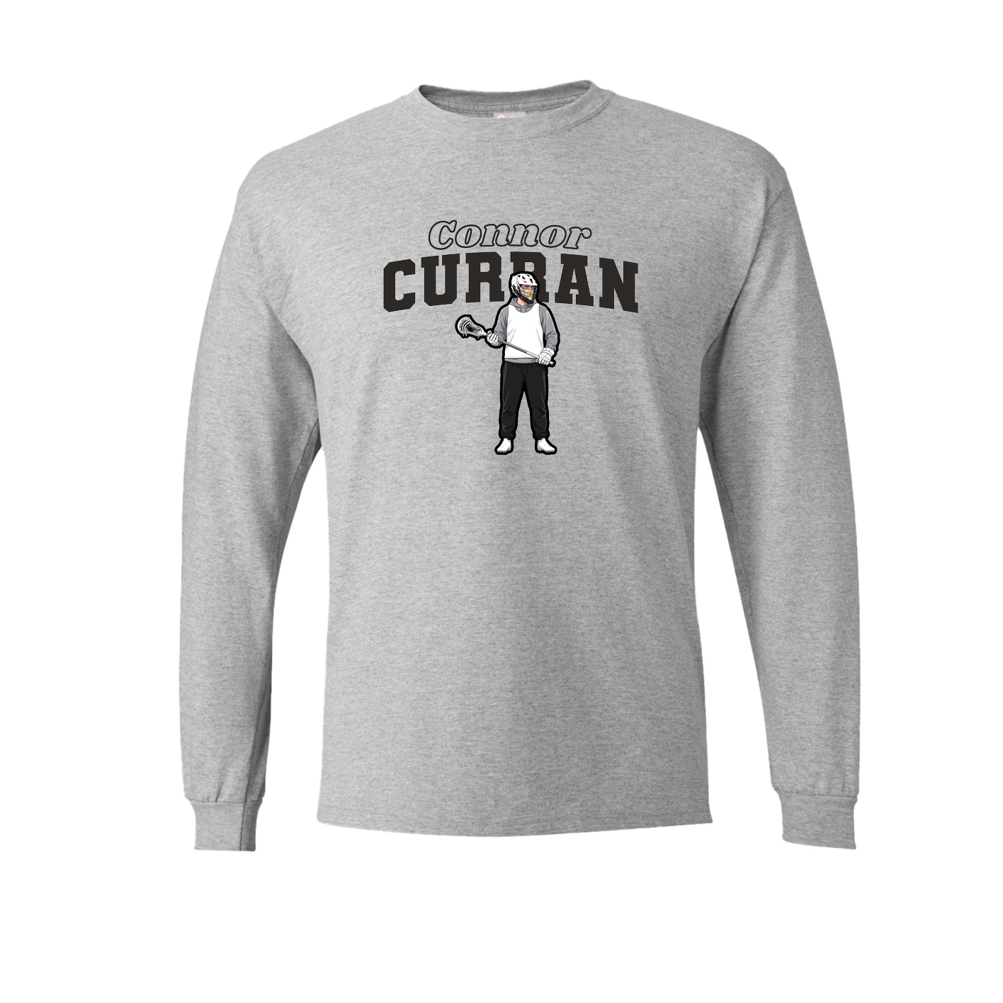 Long Sleeve Tee — Name Arch in Grey