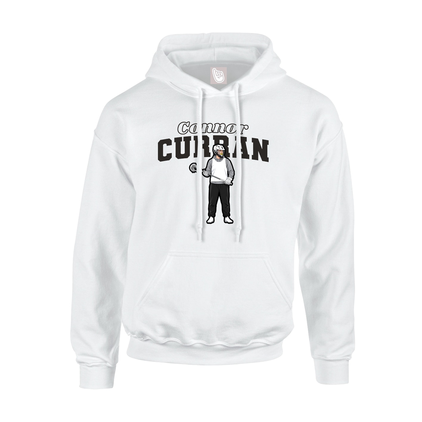 Hoodie — Name Arch in White