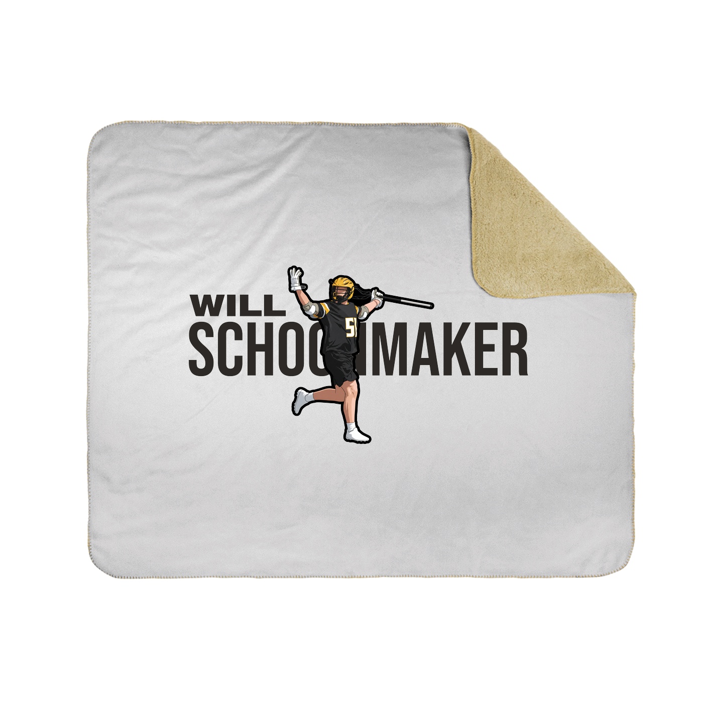 Throw Blanket — Player Name in White
