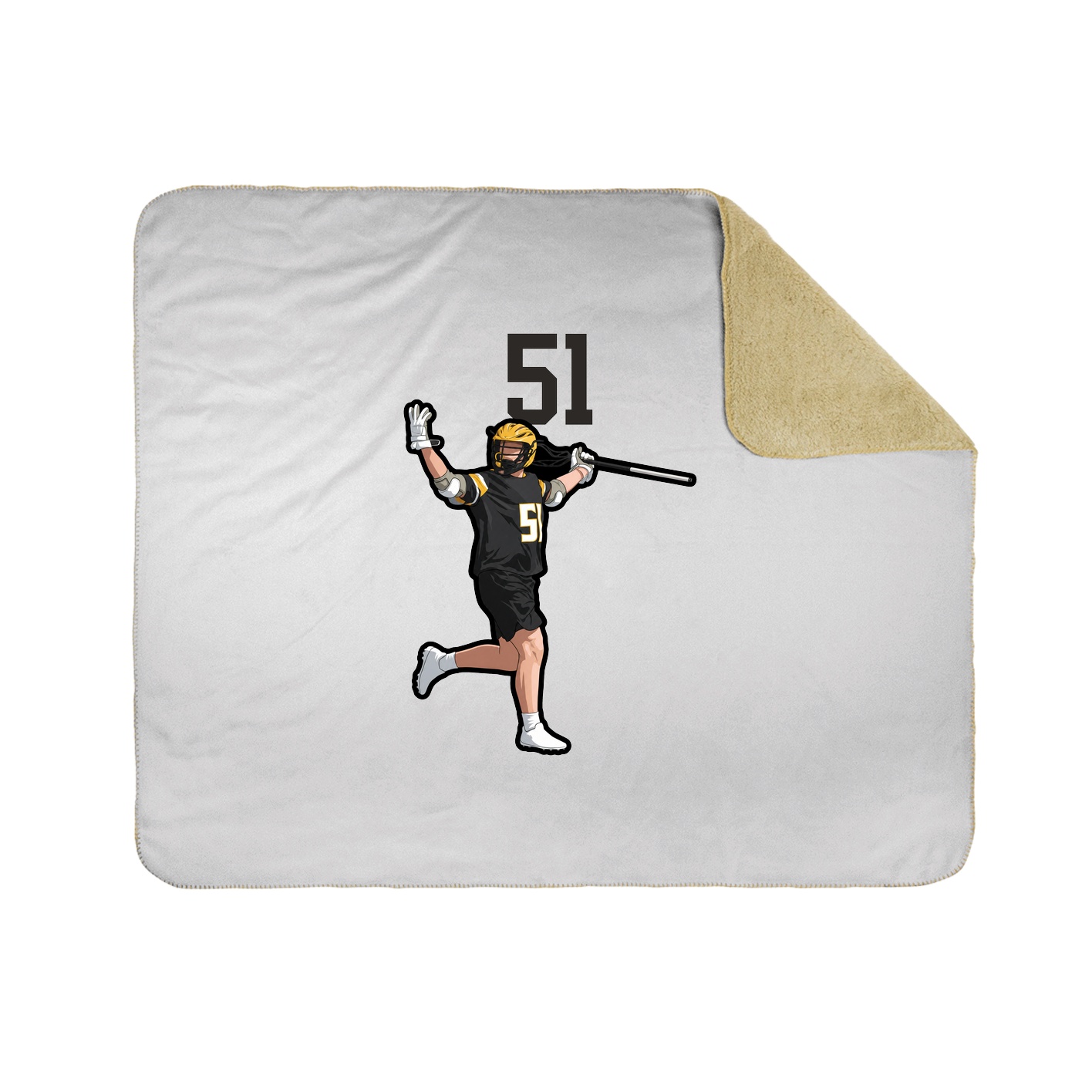 Throw Blanket — Number Top in White