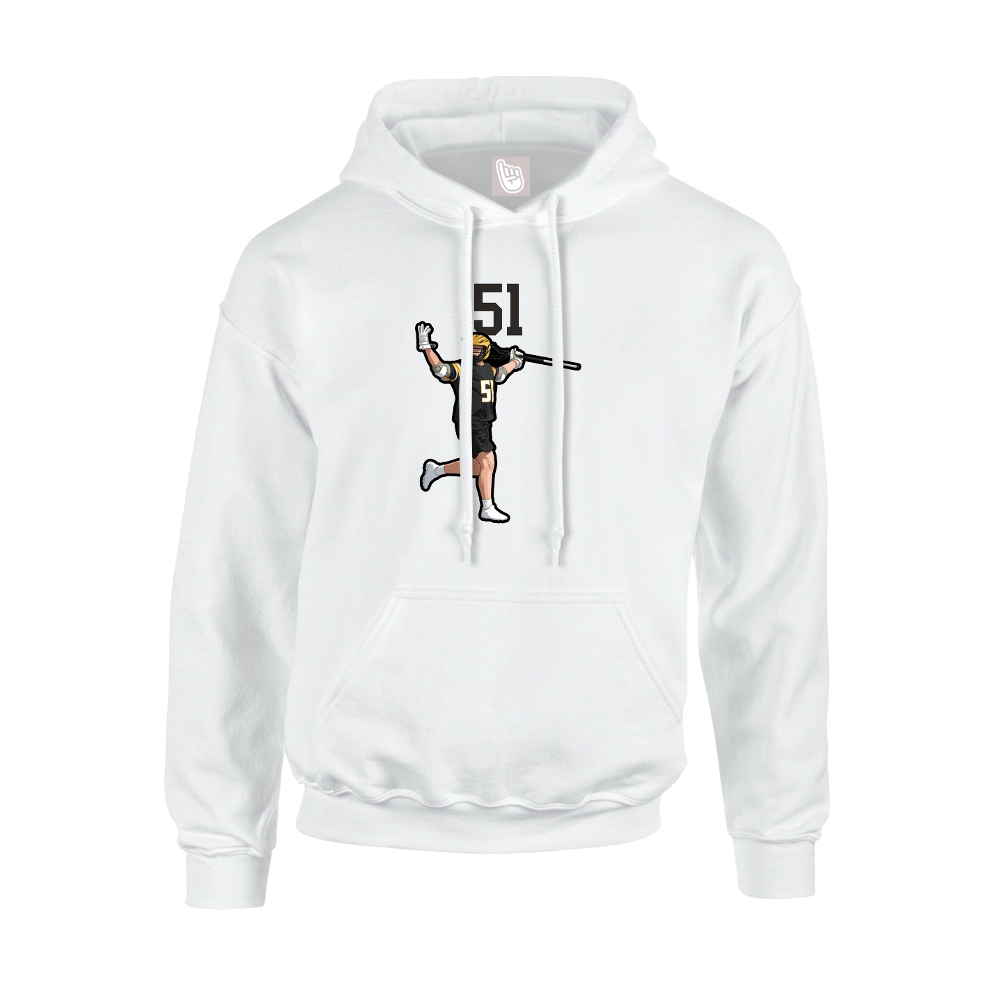 Hoodie — Number Top in White