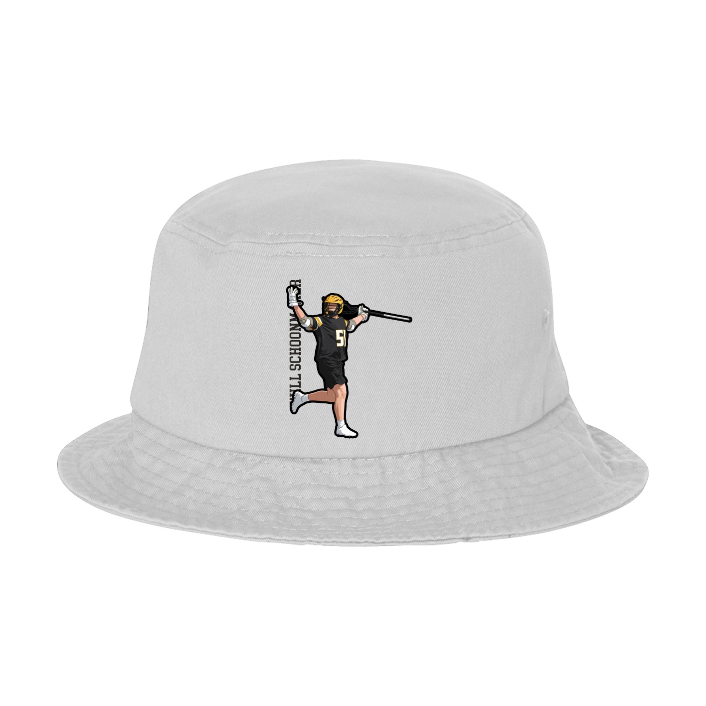 Bucket Cap — Name Vertical in White