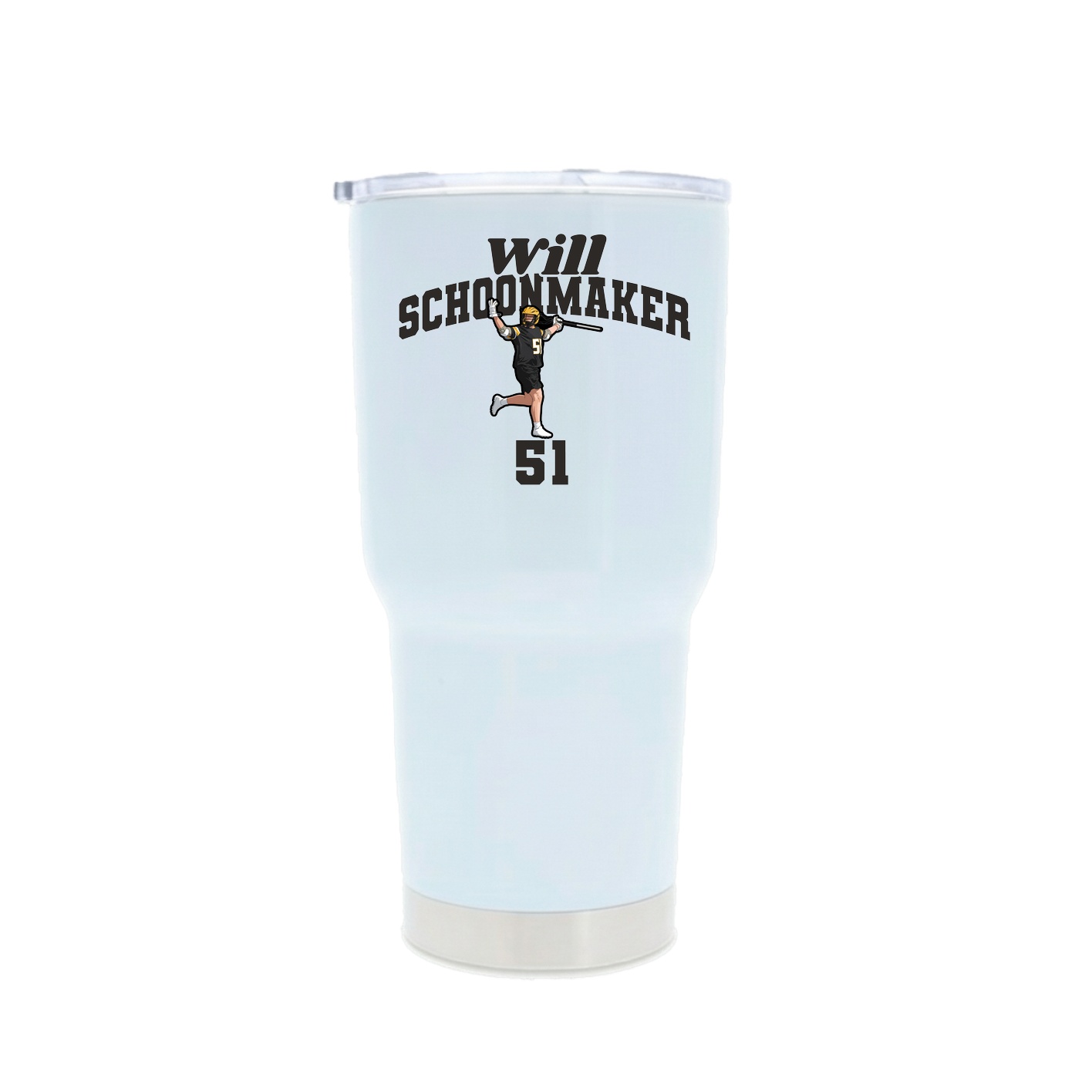 30oz Stainless Steel Tumbler — Signature Arch in White