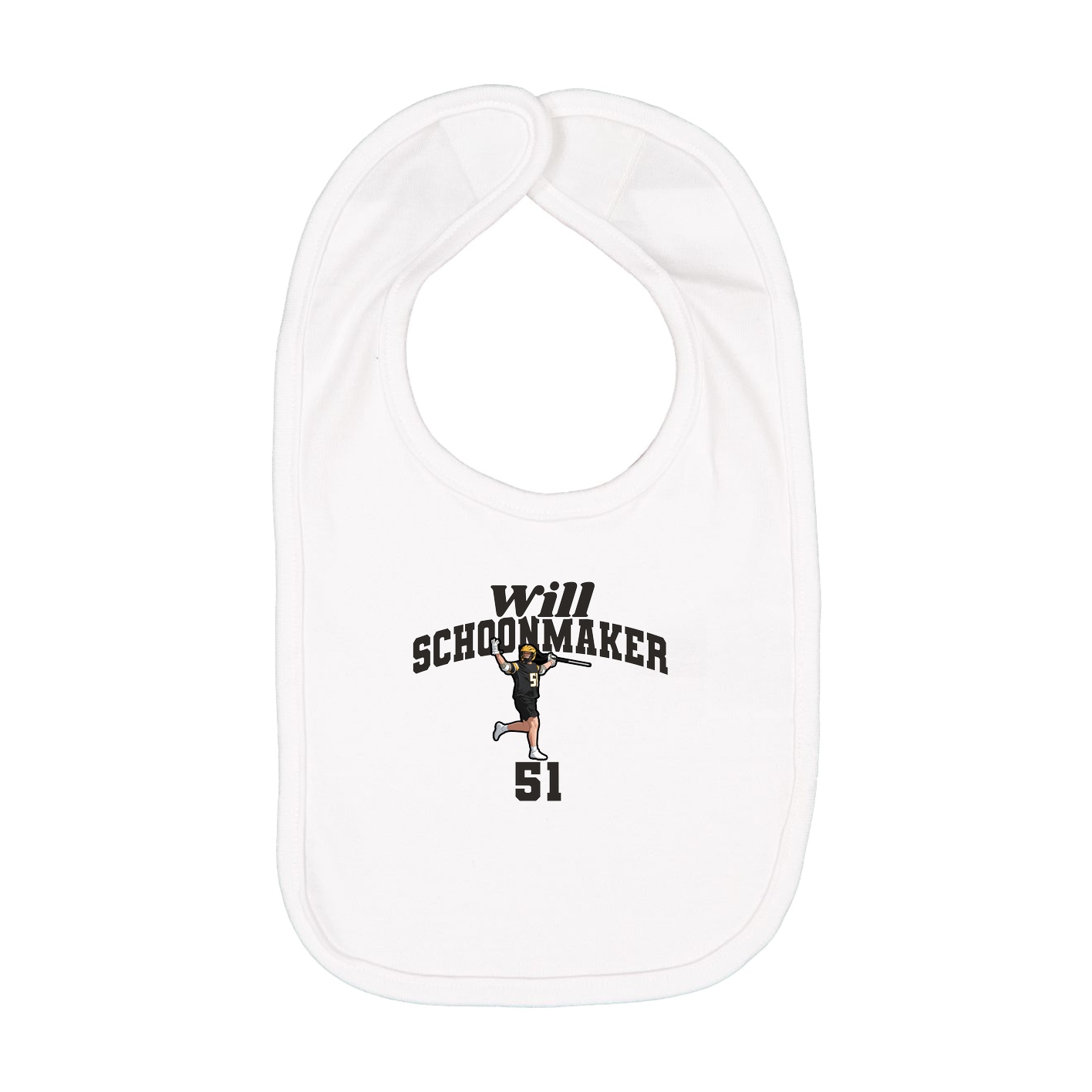 Infant Bib — Signature Arch in White
