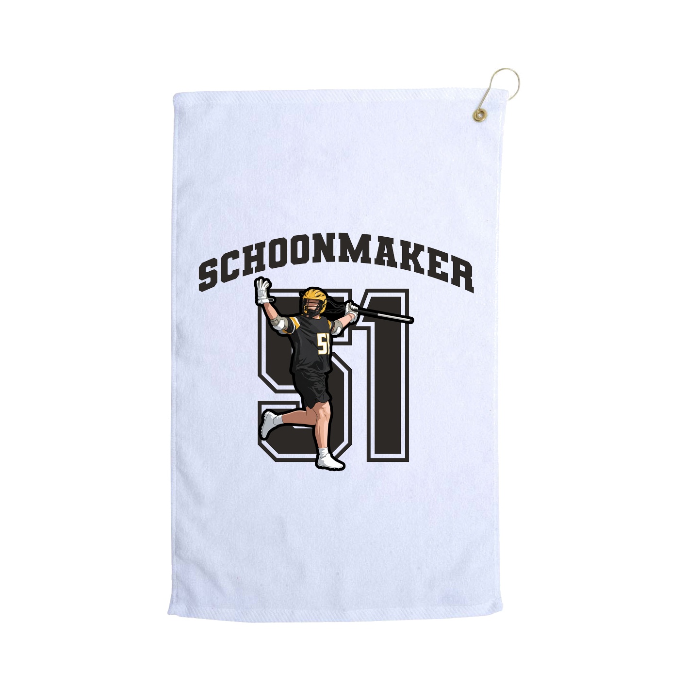 Golf Towel — Number in White