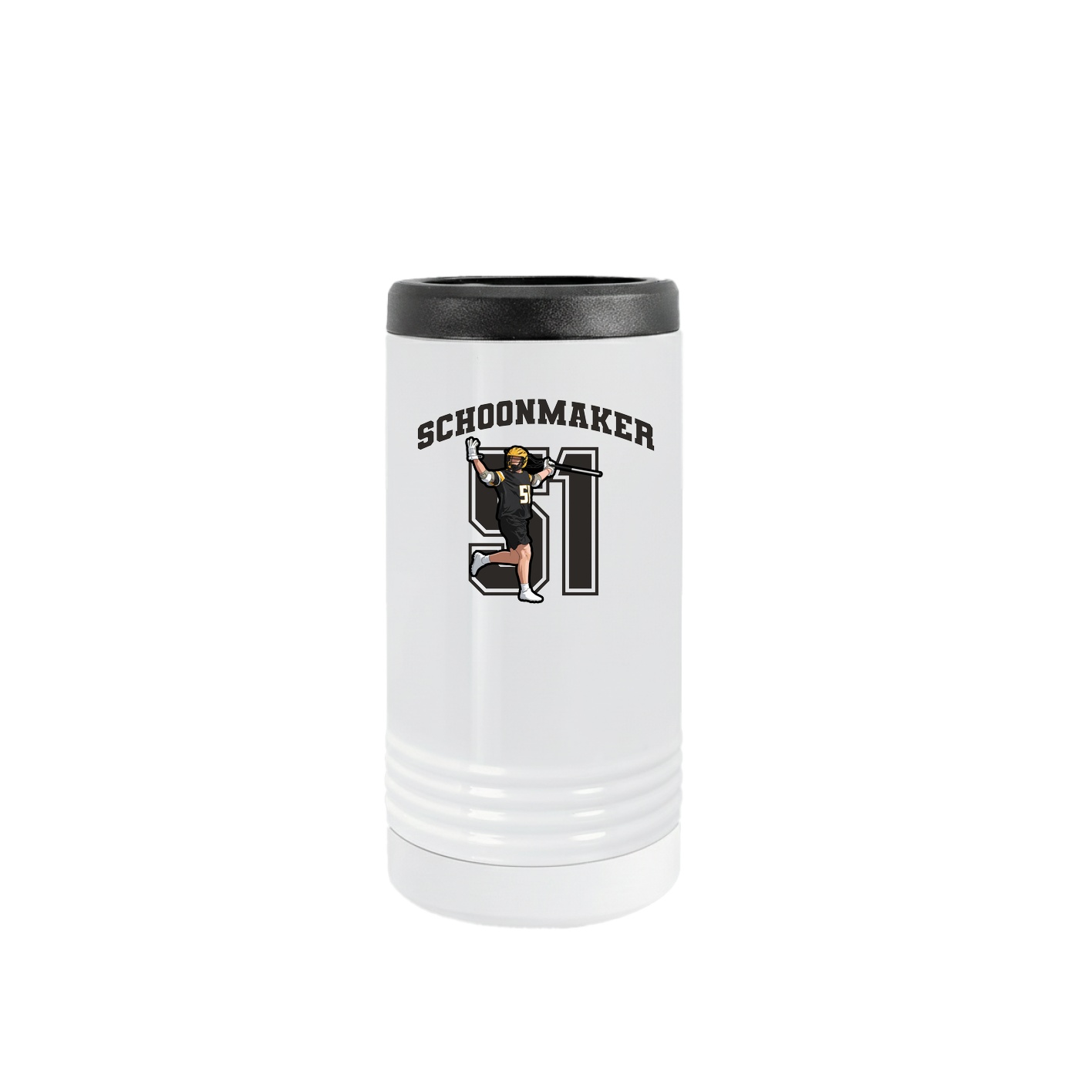 Slim Beverage Holder — Number in White