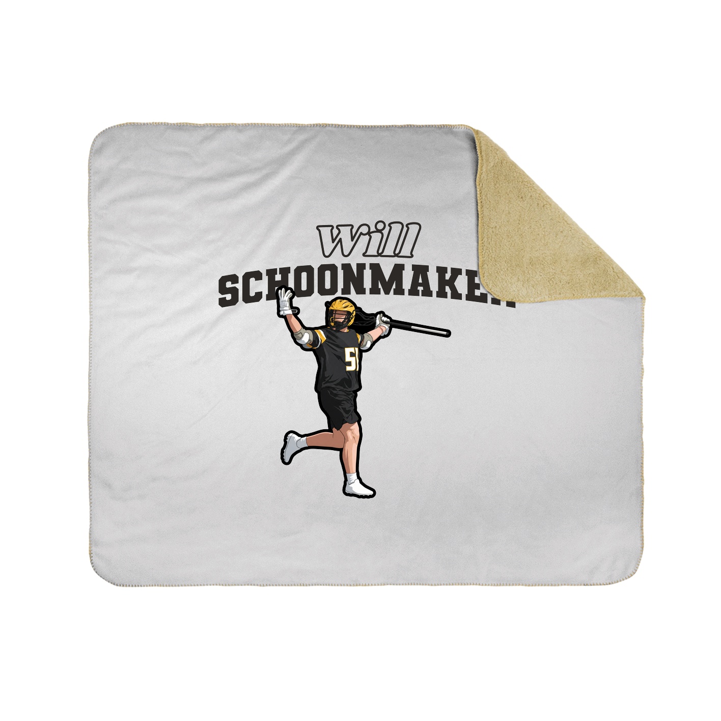 Throw Blanket — Name Arch in White