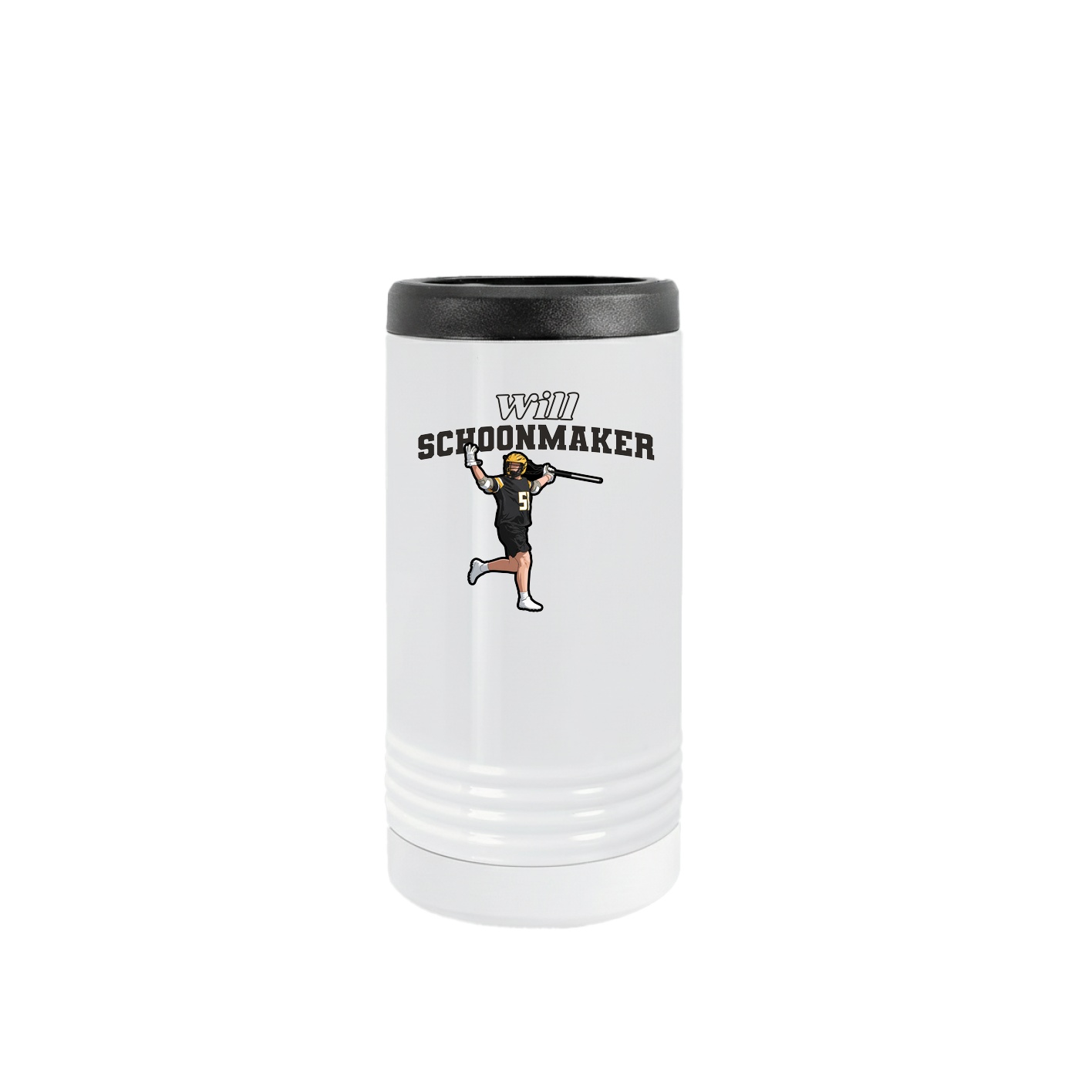 Slim Beverage Holder — Name Arch in White