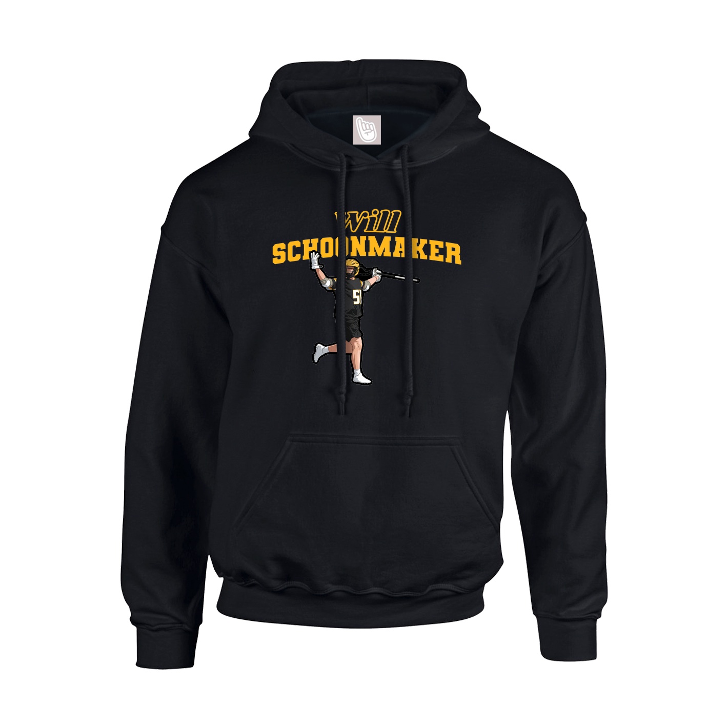 Youth Hoodie — Name Arch in Black