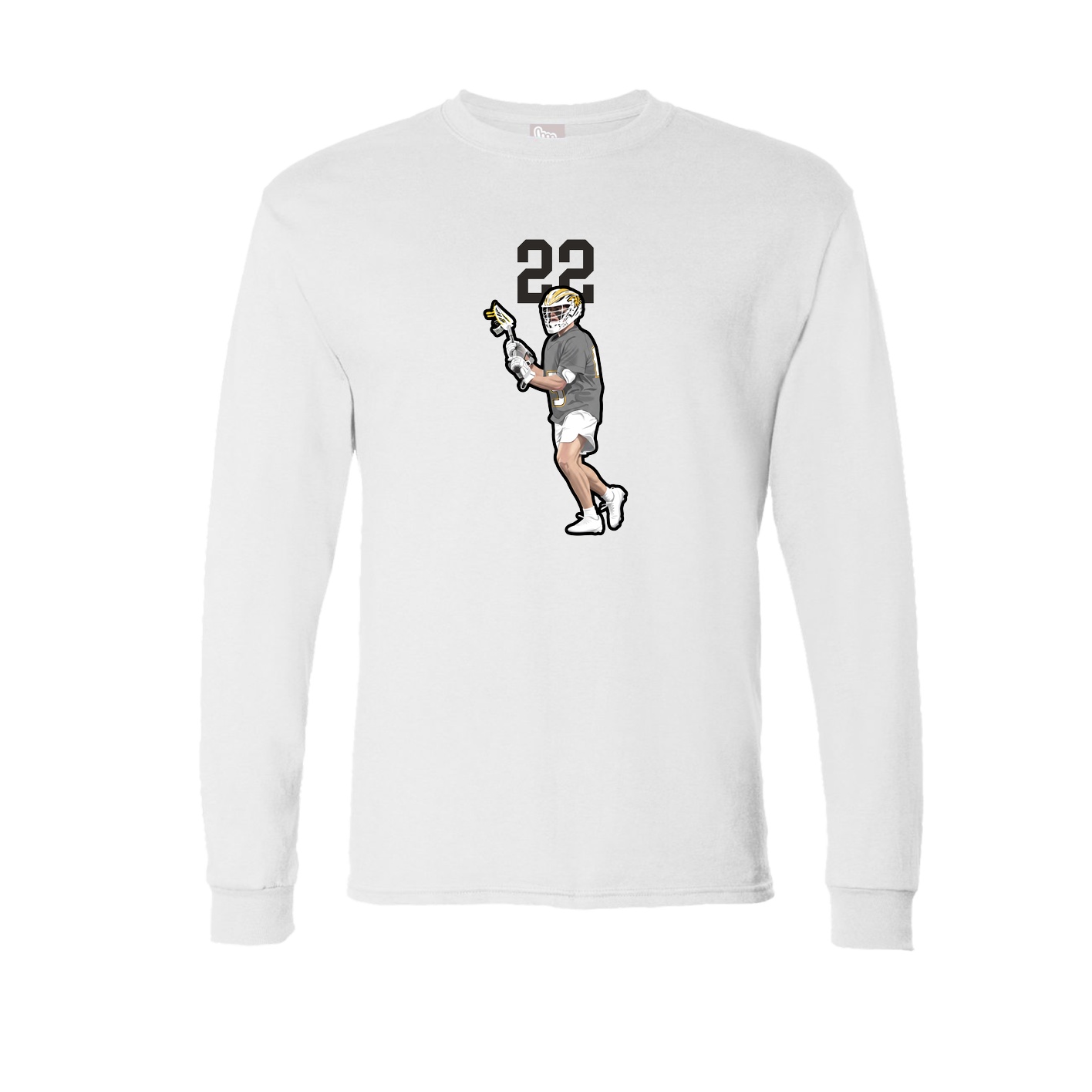 Long Sleeve Tee — Number Top in White