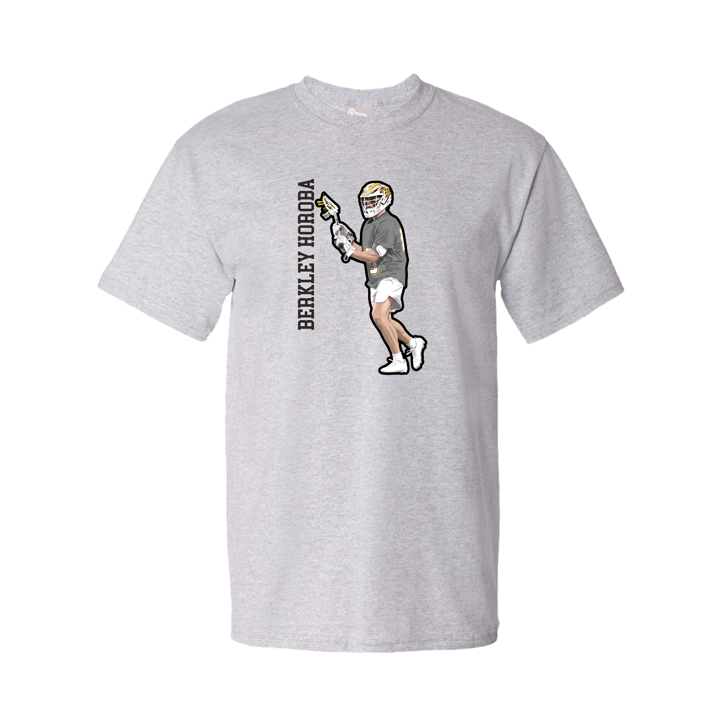 Youth Tee — Name Vertical in Grey