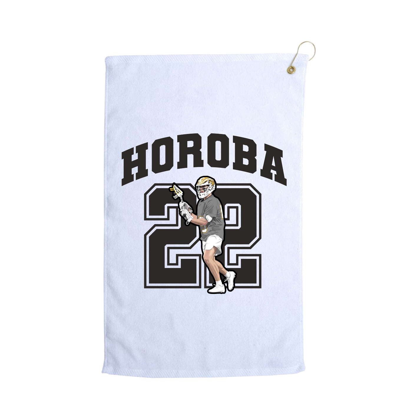 Golf Towel — Number in White