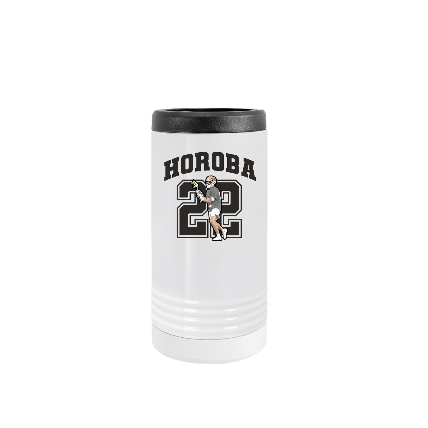 Slim Beverage Holder — Number in White