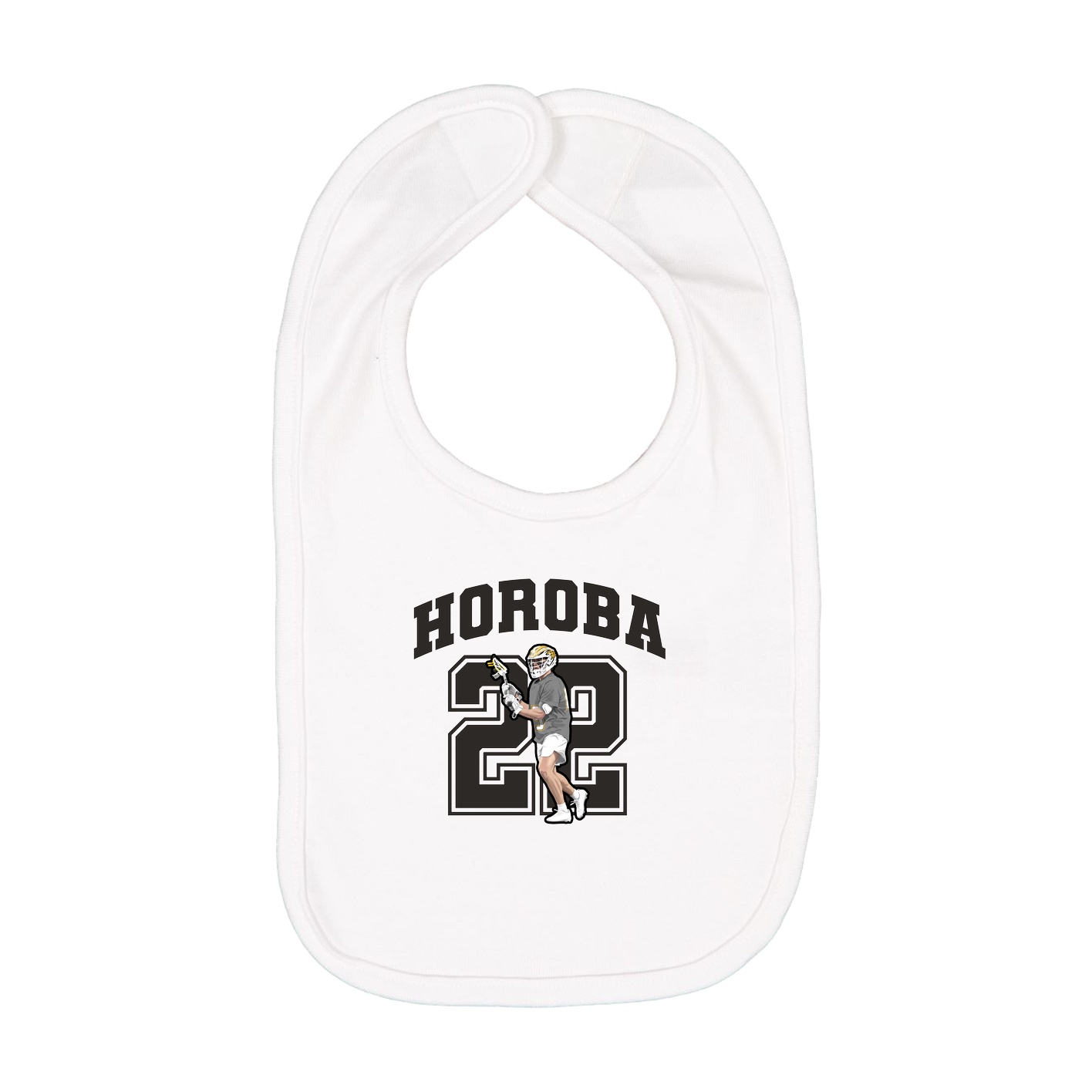 Infant Bib — Number in White