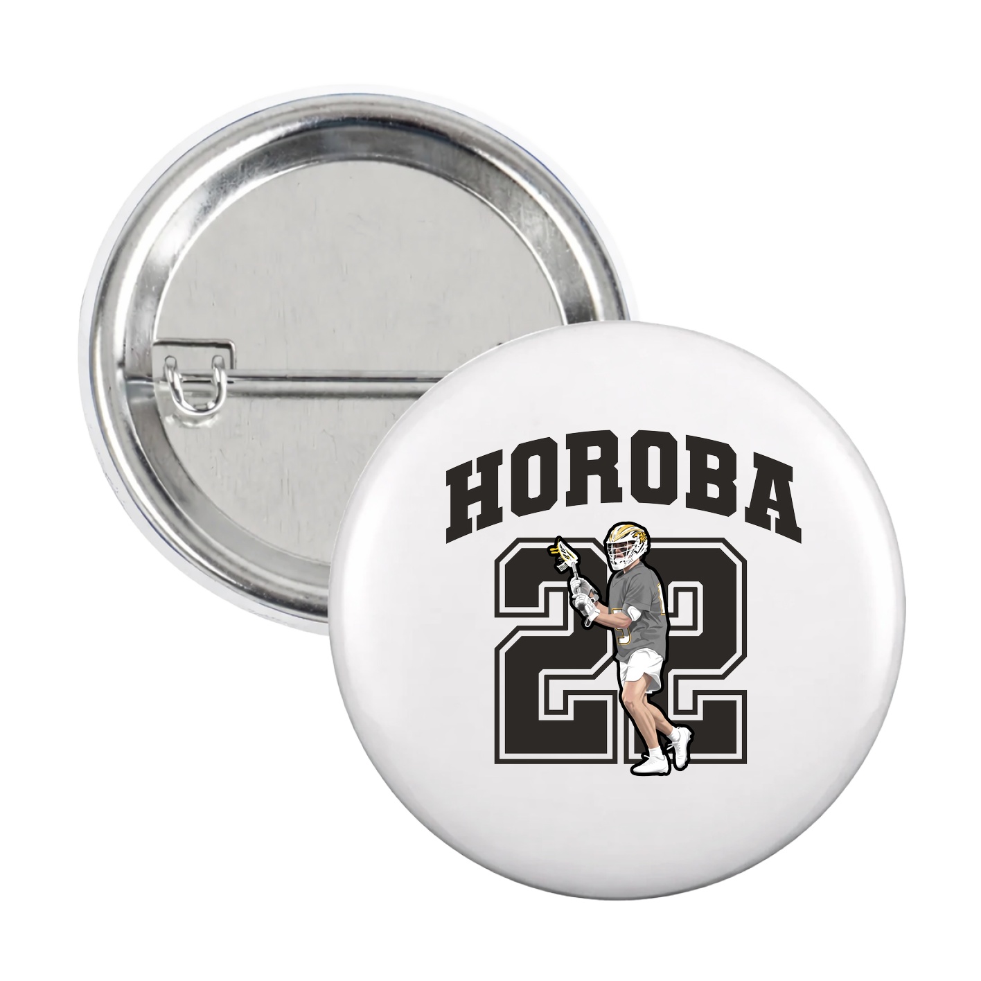 Game Day Button — Number in White