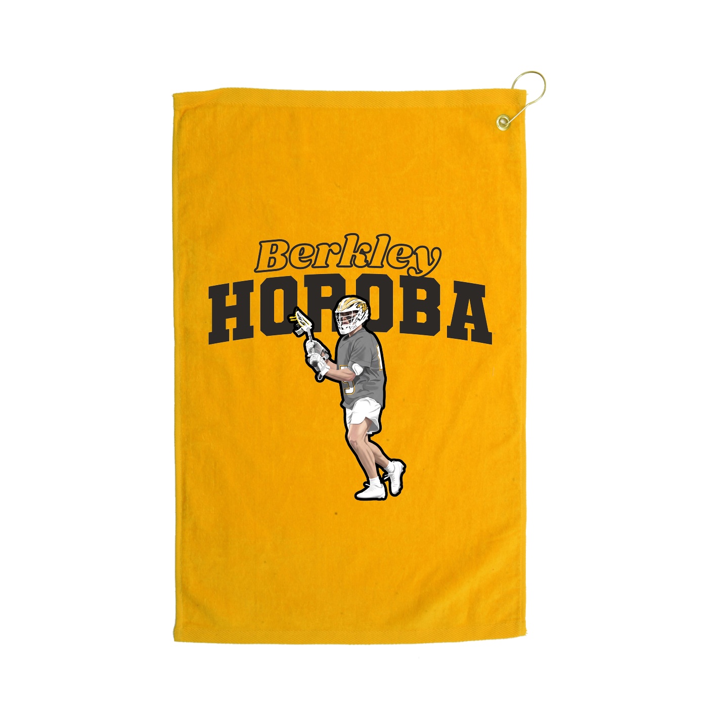 Golf Towel — Name Arch in Gold
