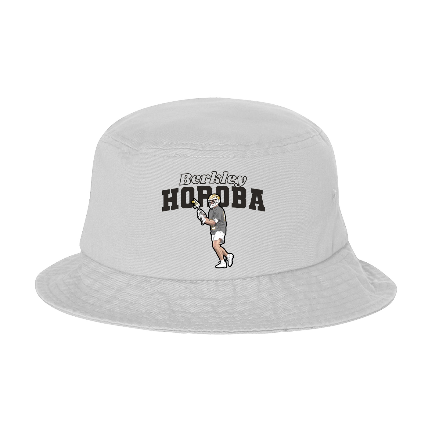 Bucket Cap — Name Arch in White