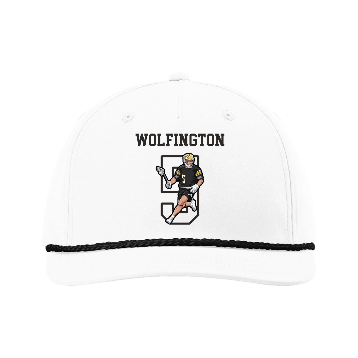 Five-Panel Classic Rope Cap — Shirsey in White