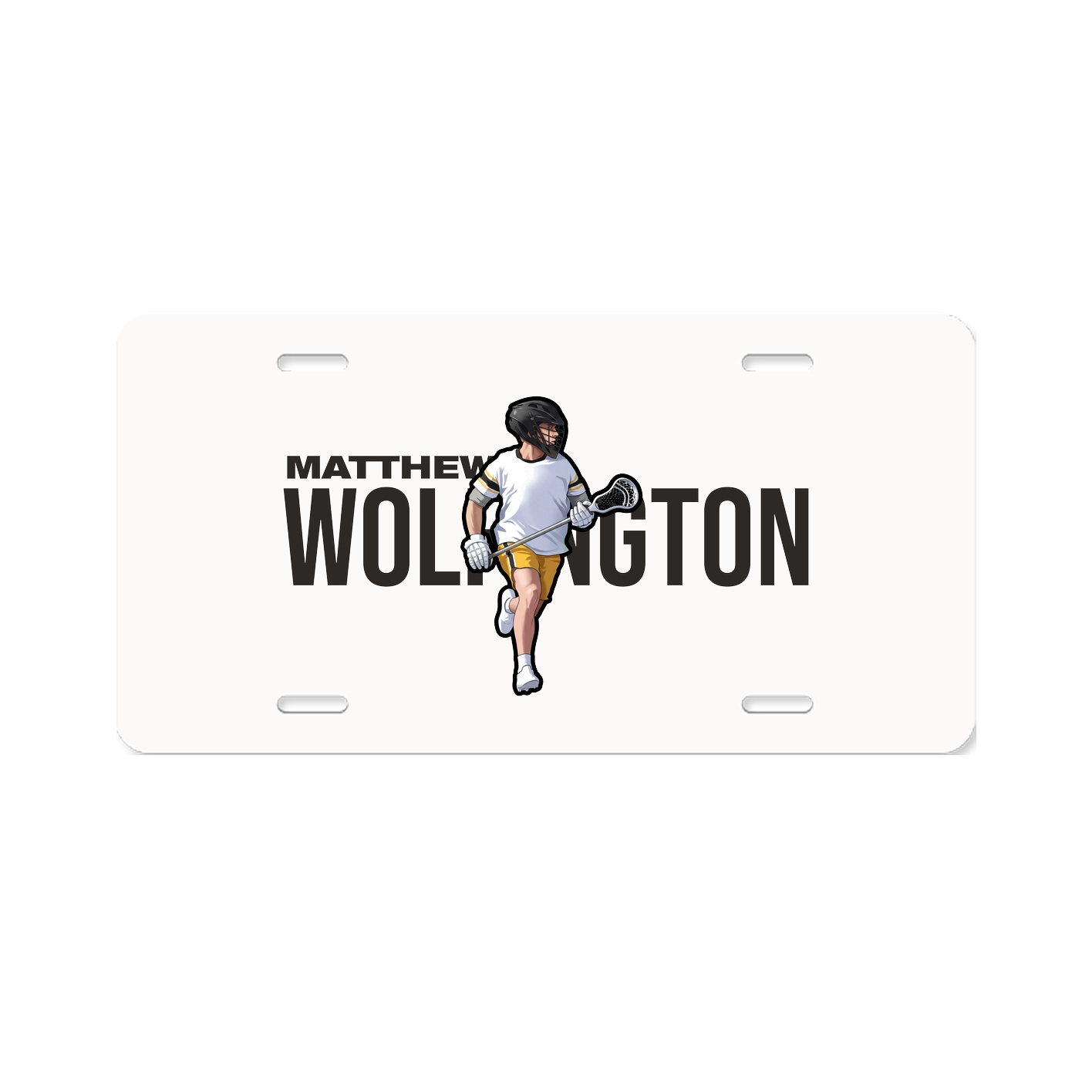 License Plate — Player Name in Classic