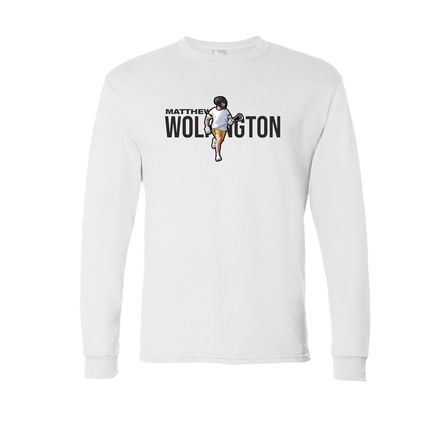 Long Sleeve Tee — Player Name in White