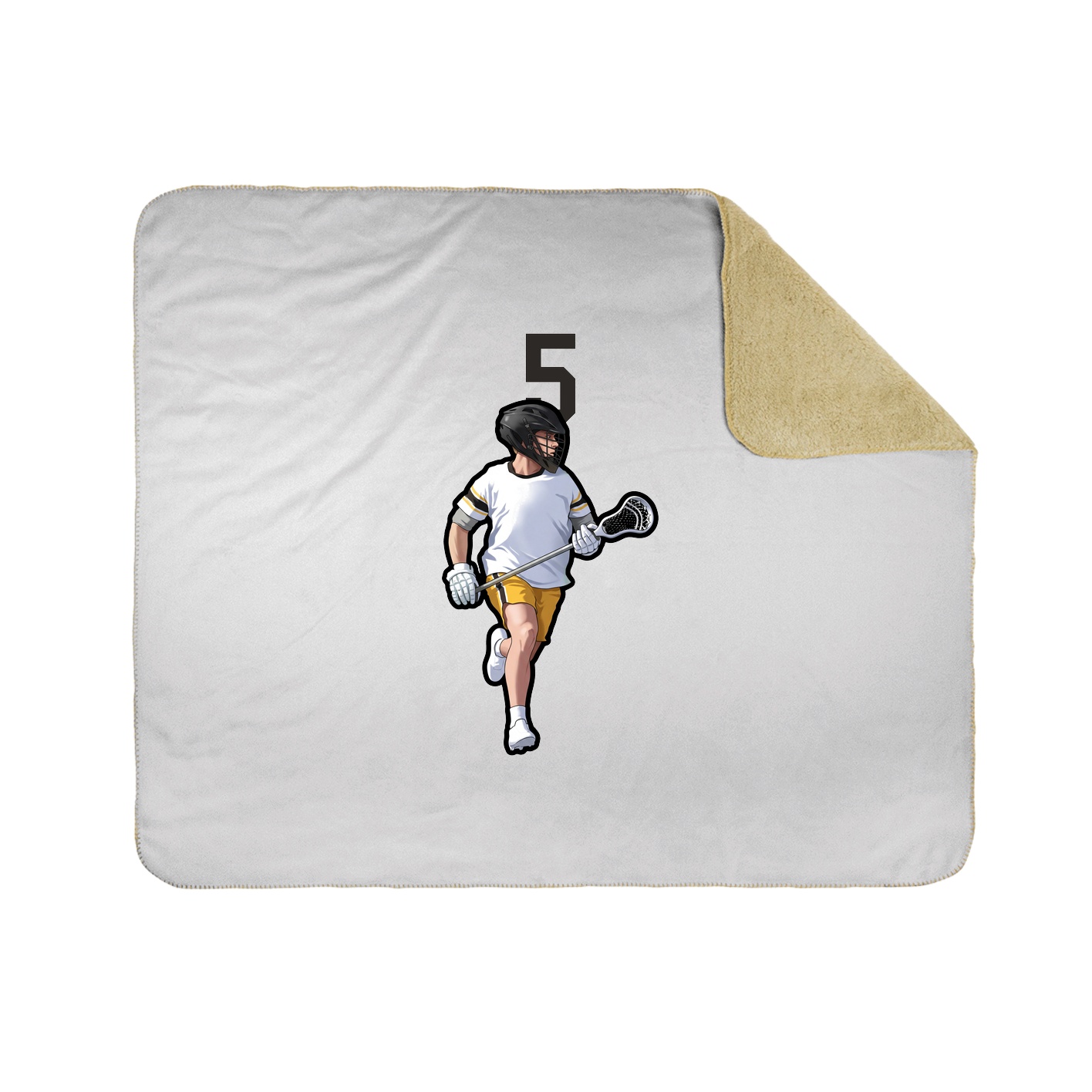 Throw Blanket — Number Top in White