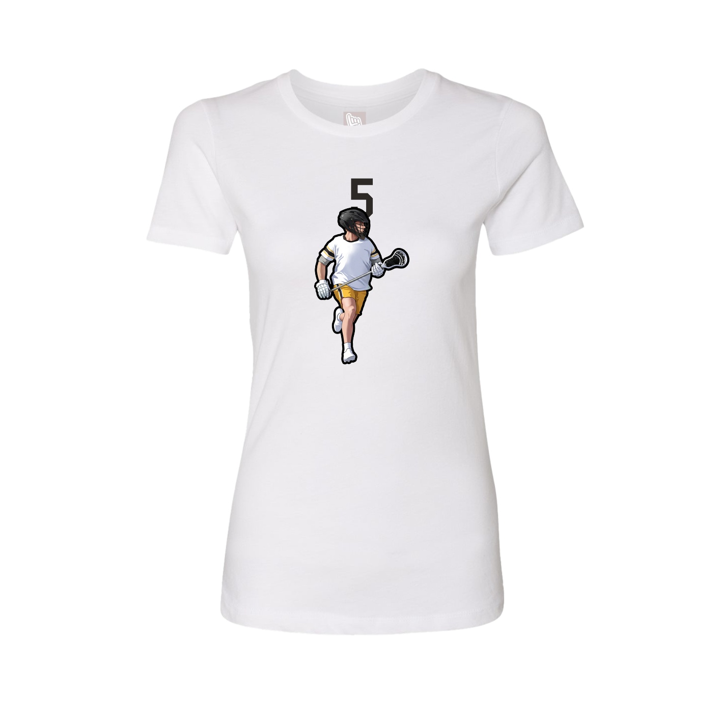 Fitted Women's Tee — Number Top in White