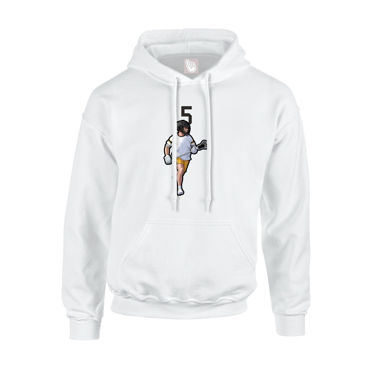 Hoodie — Number Top in White