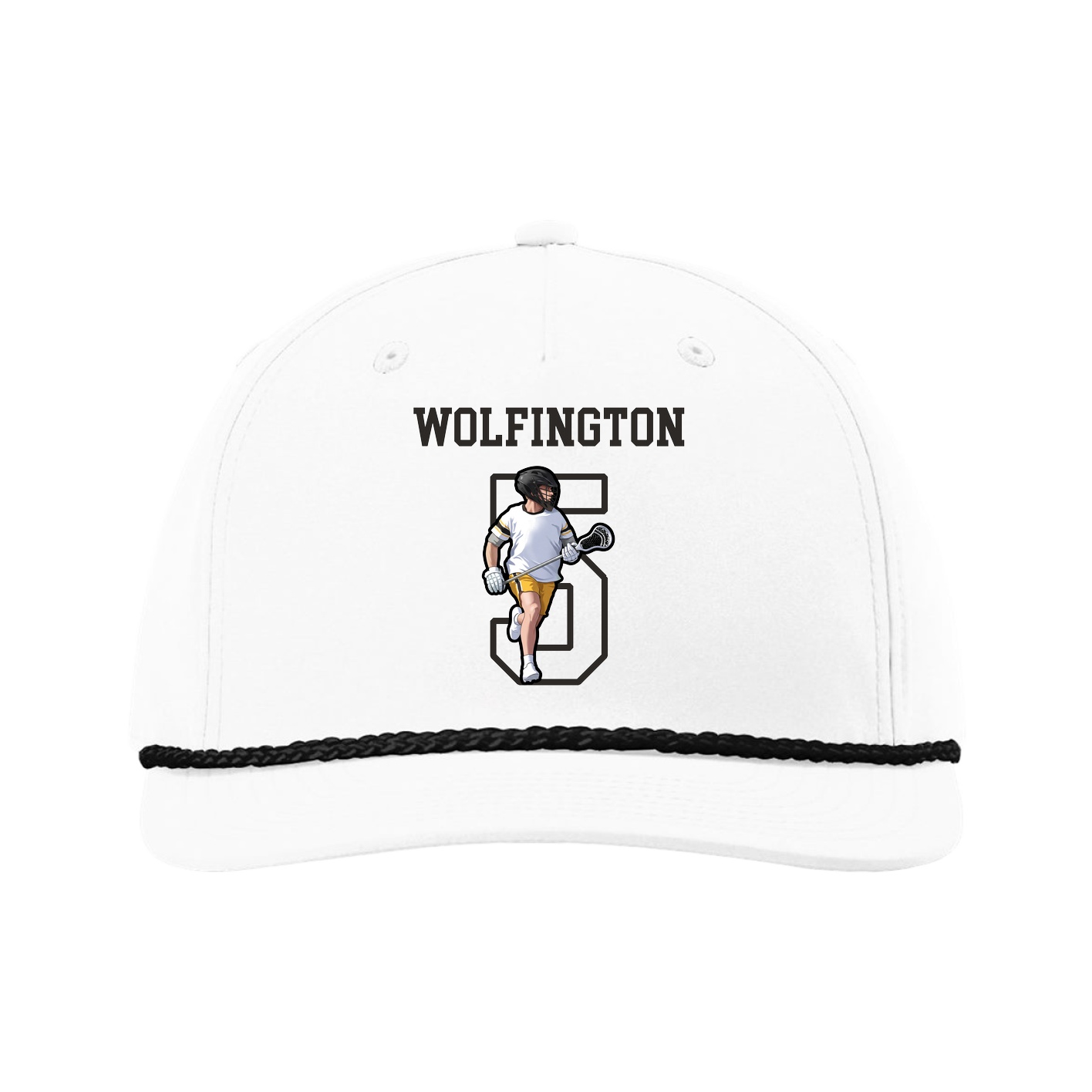 Five-Panel Classic Rope Cap — Shirsey in White